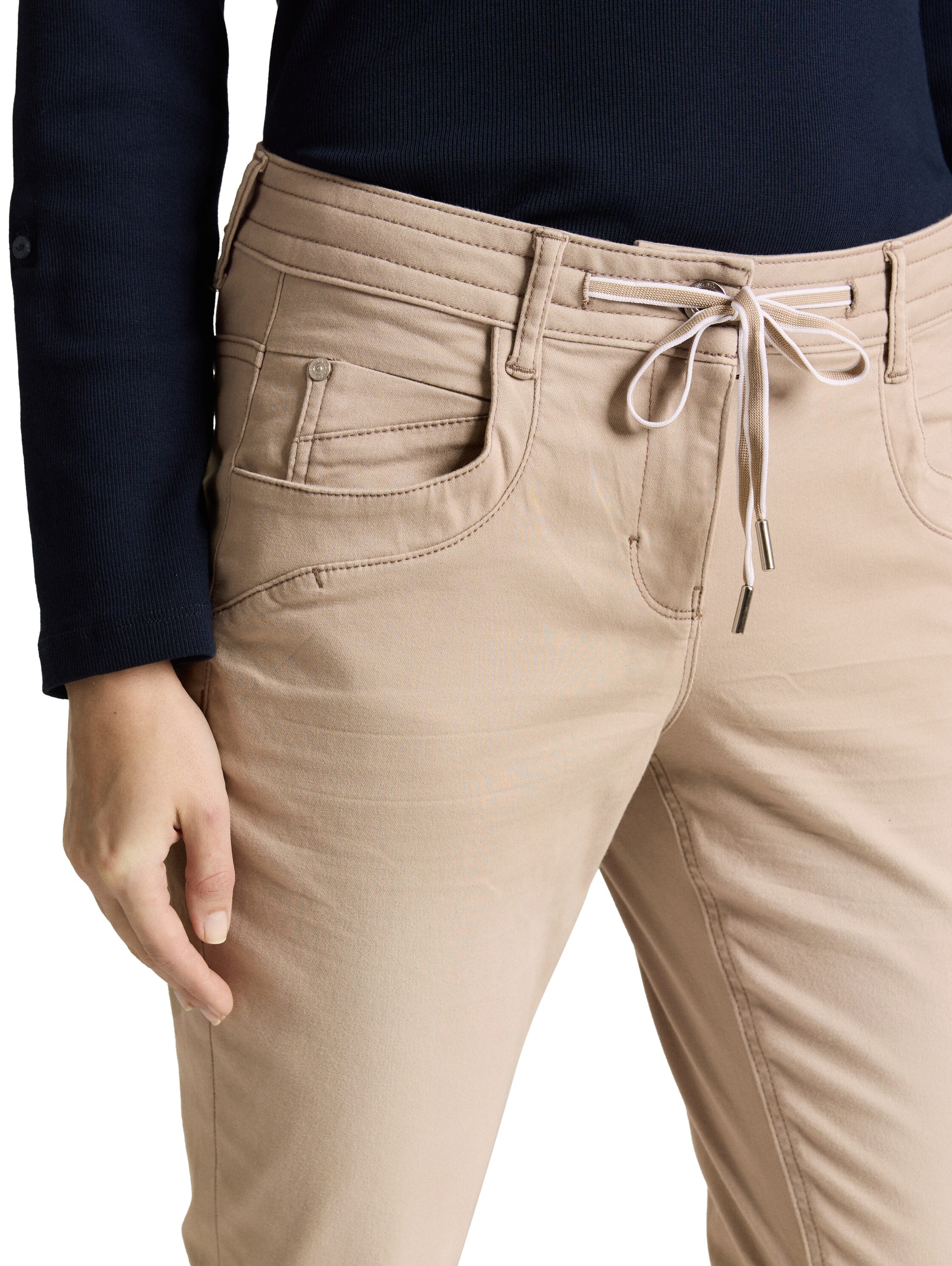 TOM TAILOR Pantalon 7/8 »TOM TAILOR Tapered«  avec lien de serrage au poignet