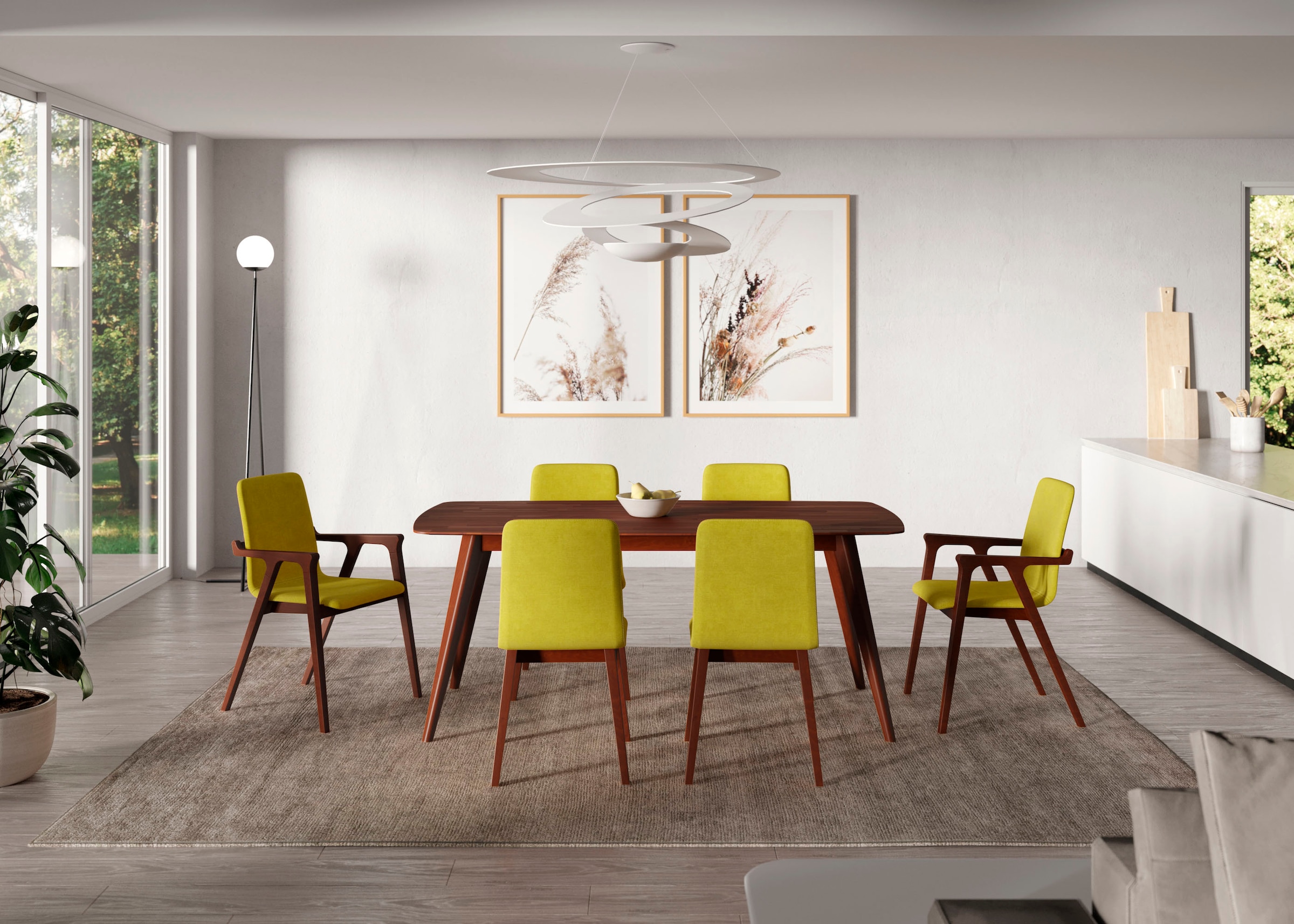 INOSIGN Chaise »Sandy« () 2 cuismit verschiedenen Stuhlbeinfarben und Farbvarianten, Sitzhöhe 47 cm