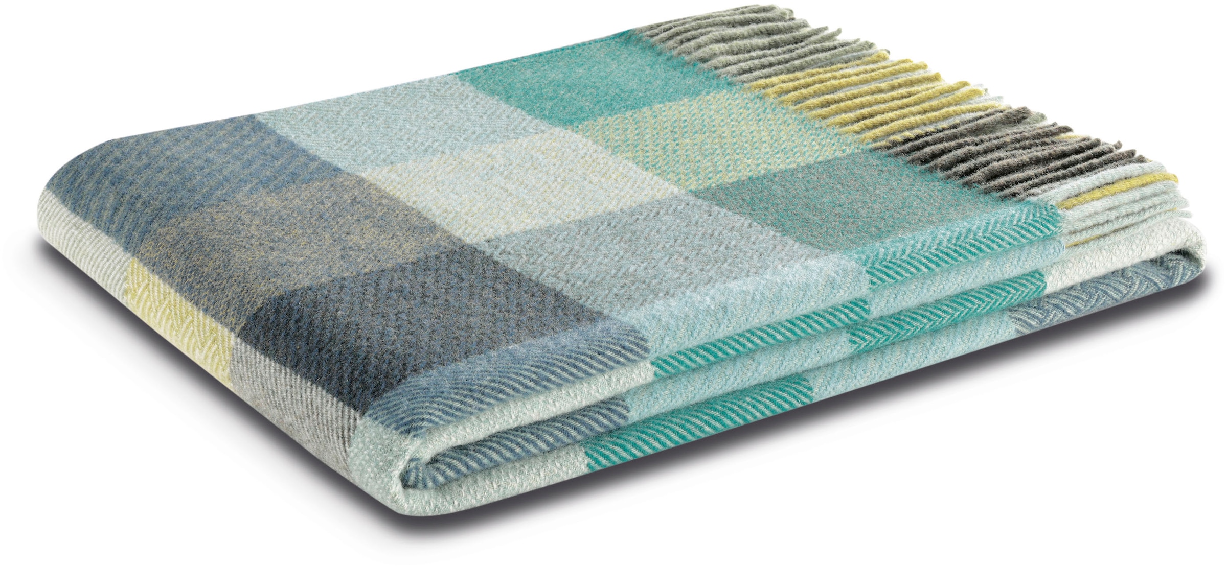 Biederlack Plaid »Shades mit hochwertigen Fransen« filigrane Strukturoptik