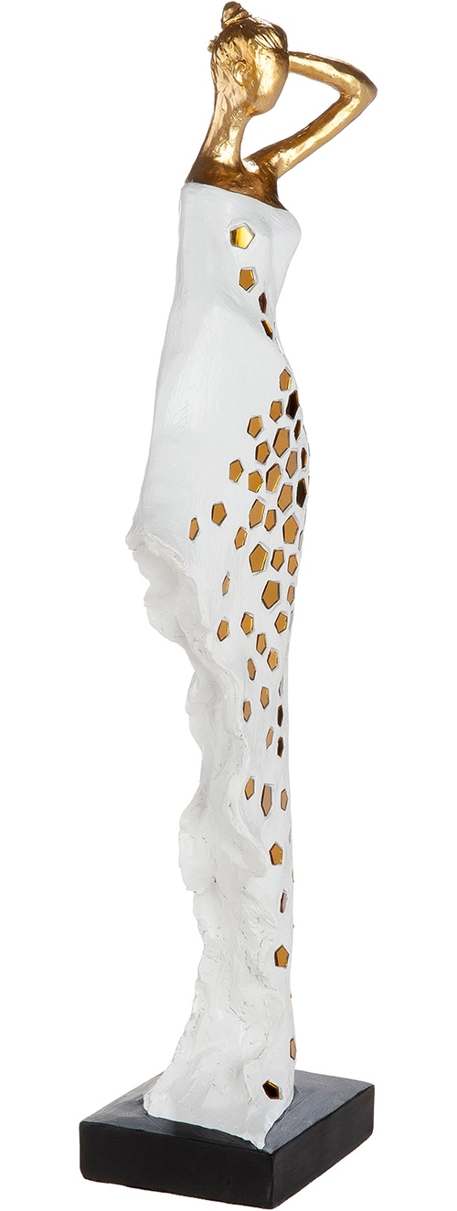 GILDE Skulptur »Skulptur Frau Miraelle weiss H. 53 cm« Anmutig modern Dekorhighlight Wohnraumdeko Skulpturenfigur