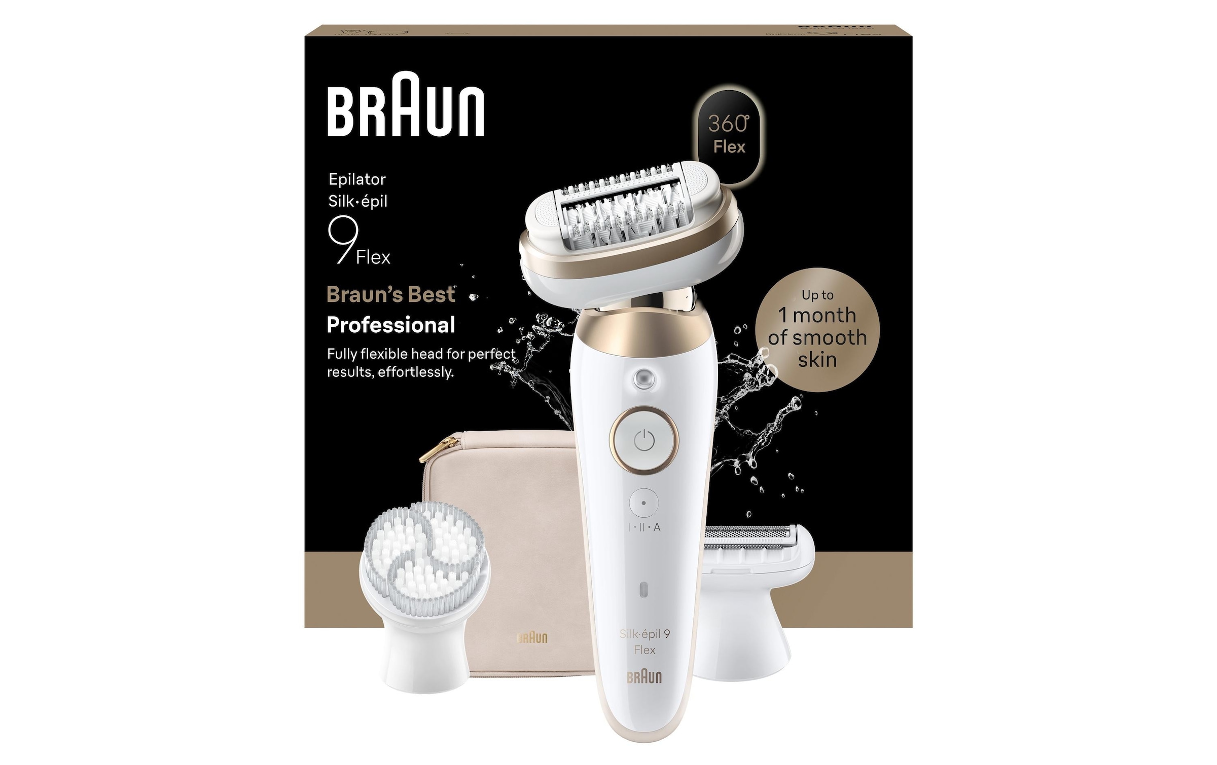 Braun Épilateur »Silk-épil 9 SES9-060 3D« 360° Flex, Wet & Dry, SmartLight, Rasieraufsatz, Trimmeraufsatz
