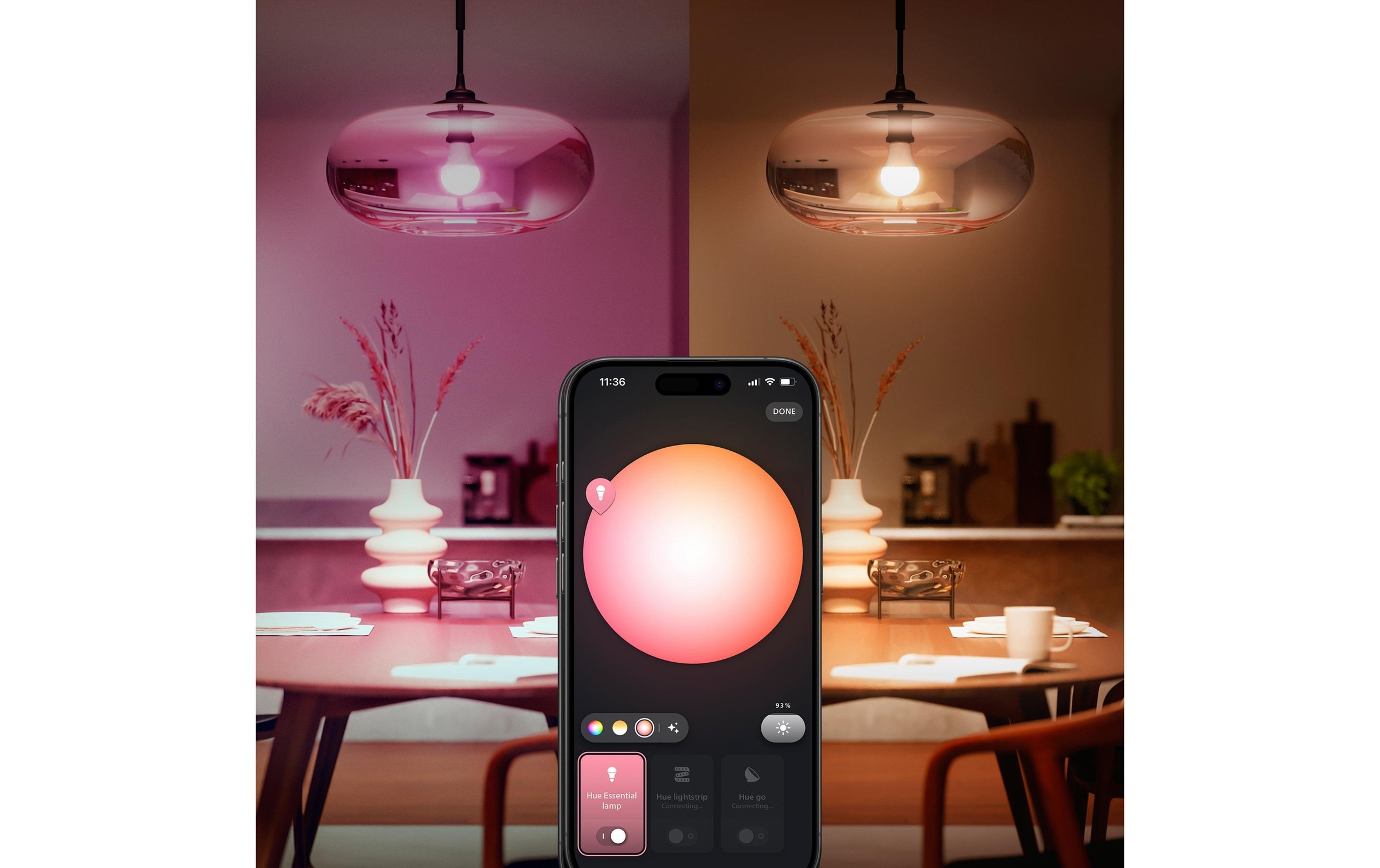 Philips Hue Smarte LED-Leuchte »Essential, E27, 8 W, White & Colour, 3 Stück« E27