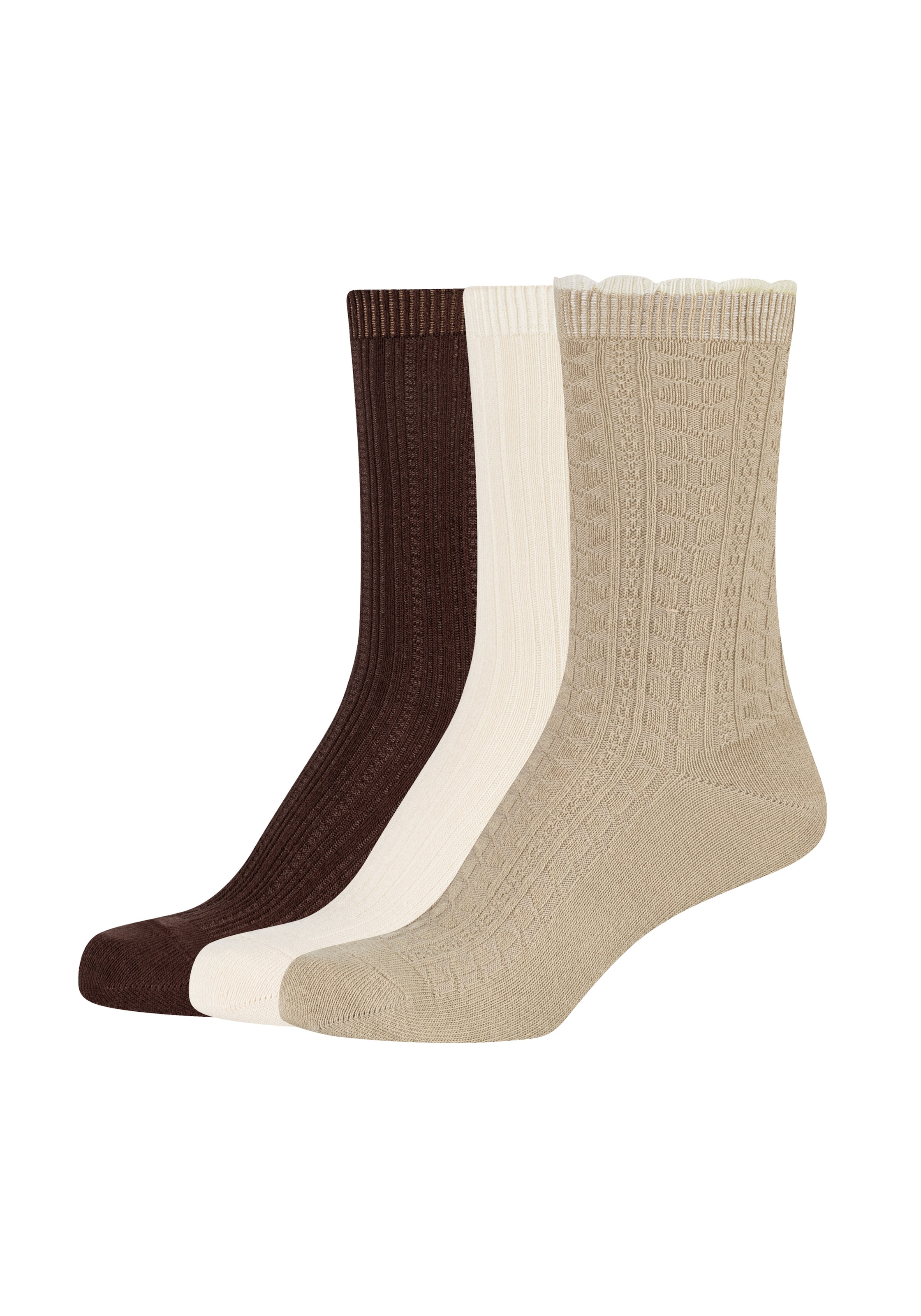 Camano Socken 3 Paar,  mit weichem Rippbund