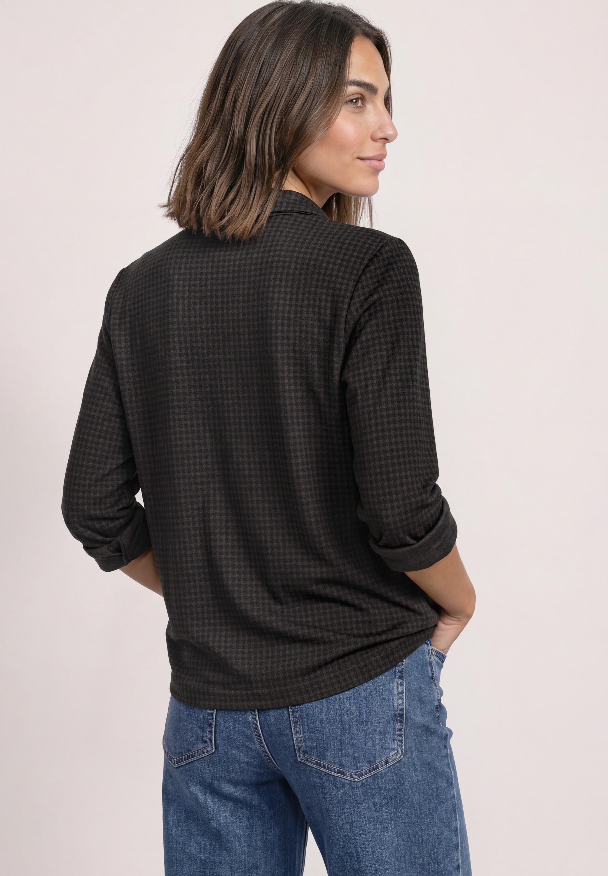 STREET ONE Hemdbluse Langarm Jersey Shirt / Hemdbluse gemustert