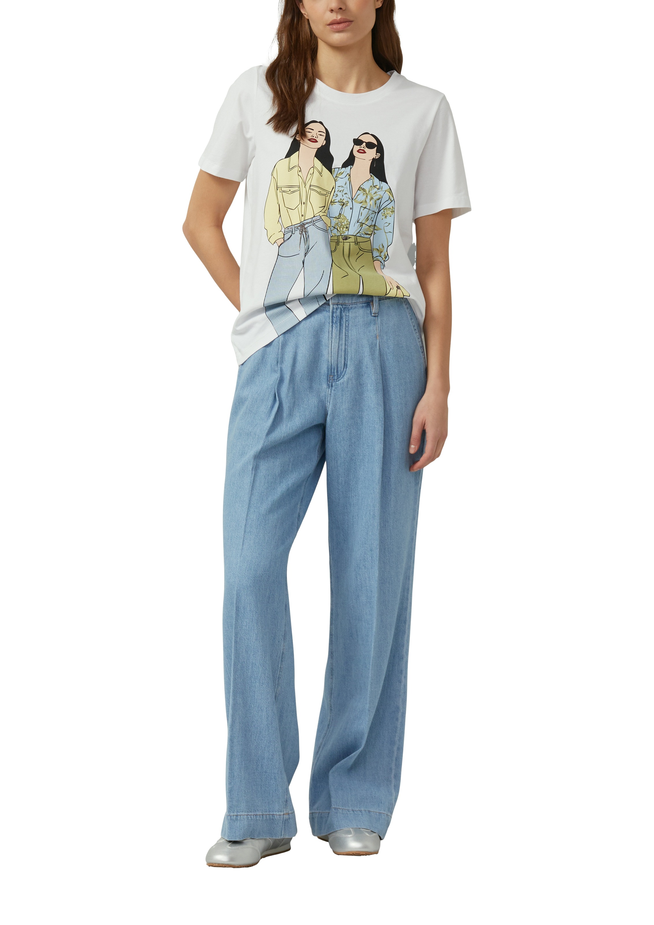 s.Oliver T-shirt à manches courtes mit grossem Frontprint