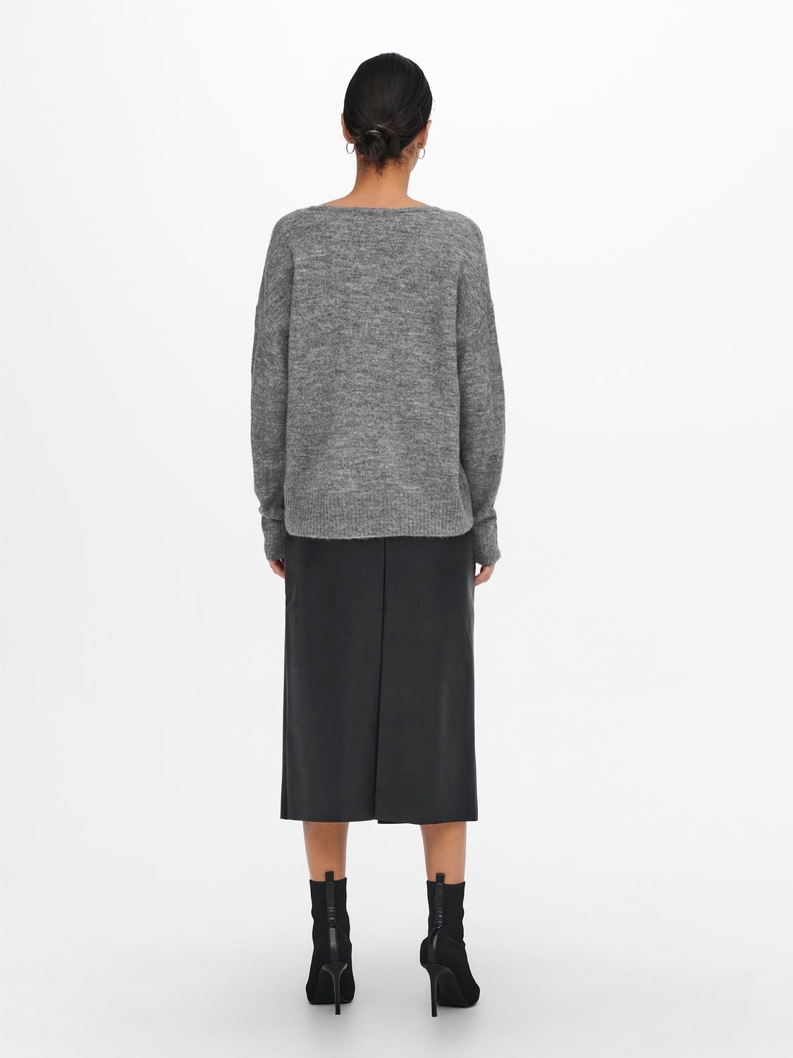 JDY V-Ausschnitt-Pullover »JDYELANORA L/S V-NECK PULLO. KNT NOOS« mit leicht überschnittenen Schultern