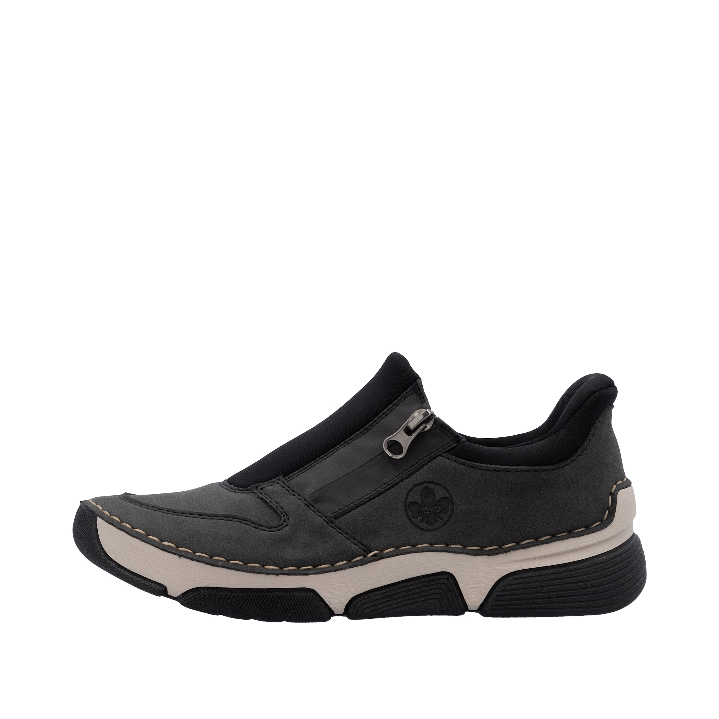 Rieker Baskets slip-on »Ready2GO«  chaussure basse, sneaker décontracté avec fermeture éclair latérale