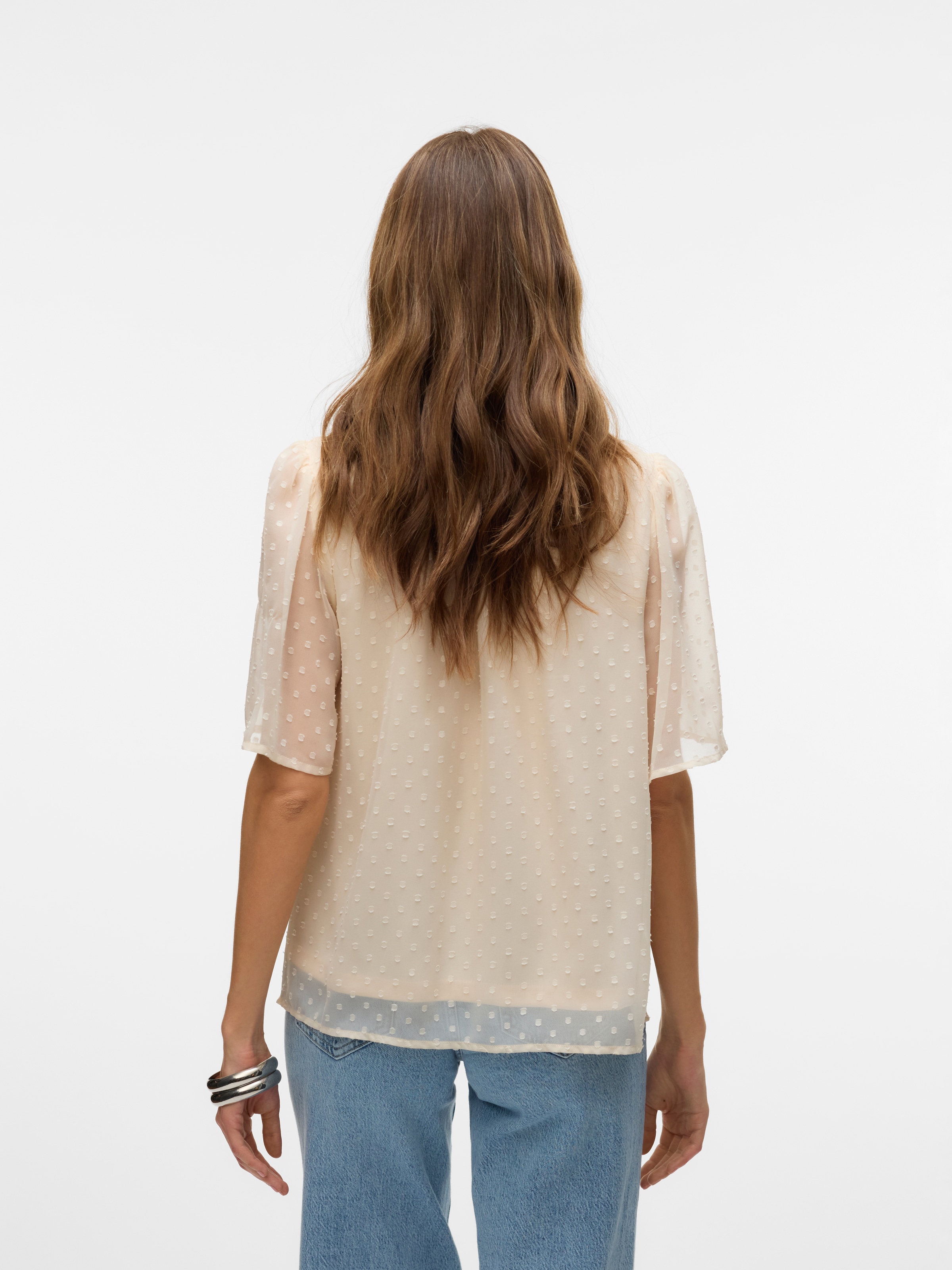 Vero Moda Blouse en dentelle »VMLEAH SS LACE TOP WVN GA NOOS«