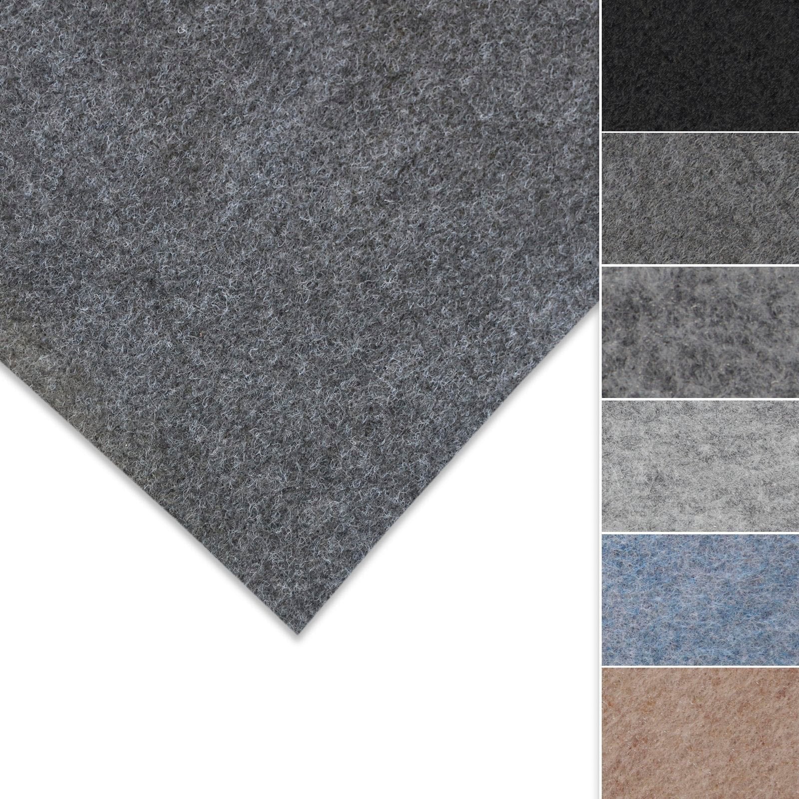 GOODproduct Moquette »Innenraumverkleidung Superflex, für Wohnmobil, Caravan, Boot & Auto« Rectangulaire 4 mm Höhe feutre aiguilleté, chiné, différentes couleurs & tailles, extensible