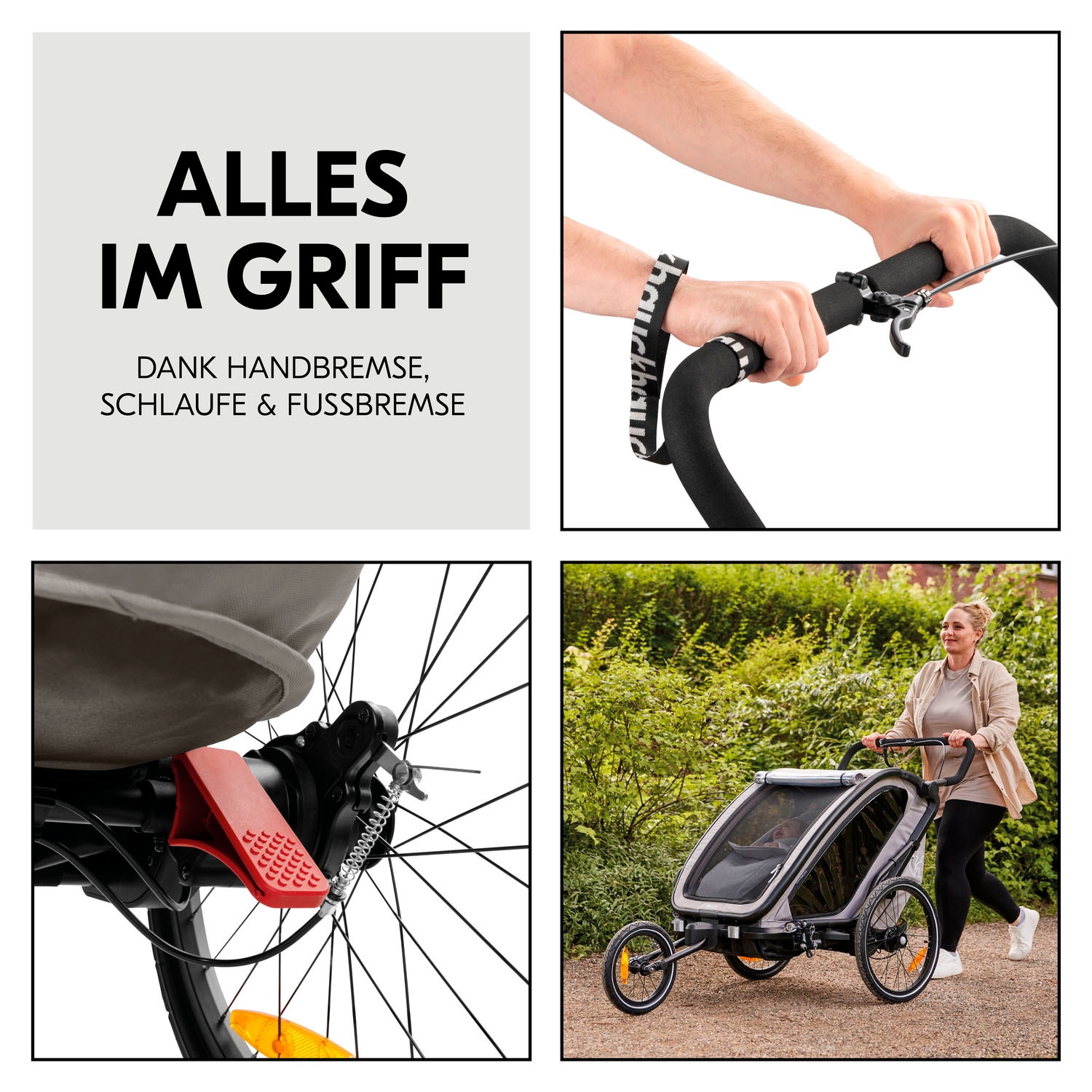 Hauck Fahrradkinderanhänger »Bike N Walk Duo« für 2 Kinder, inkl. Deichsel