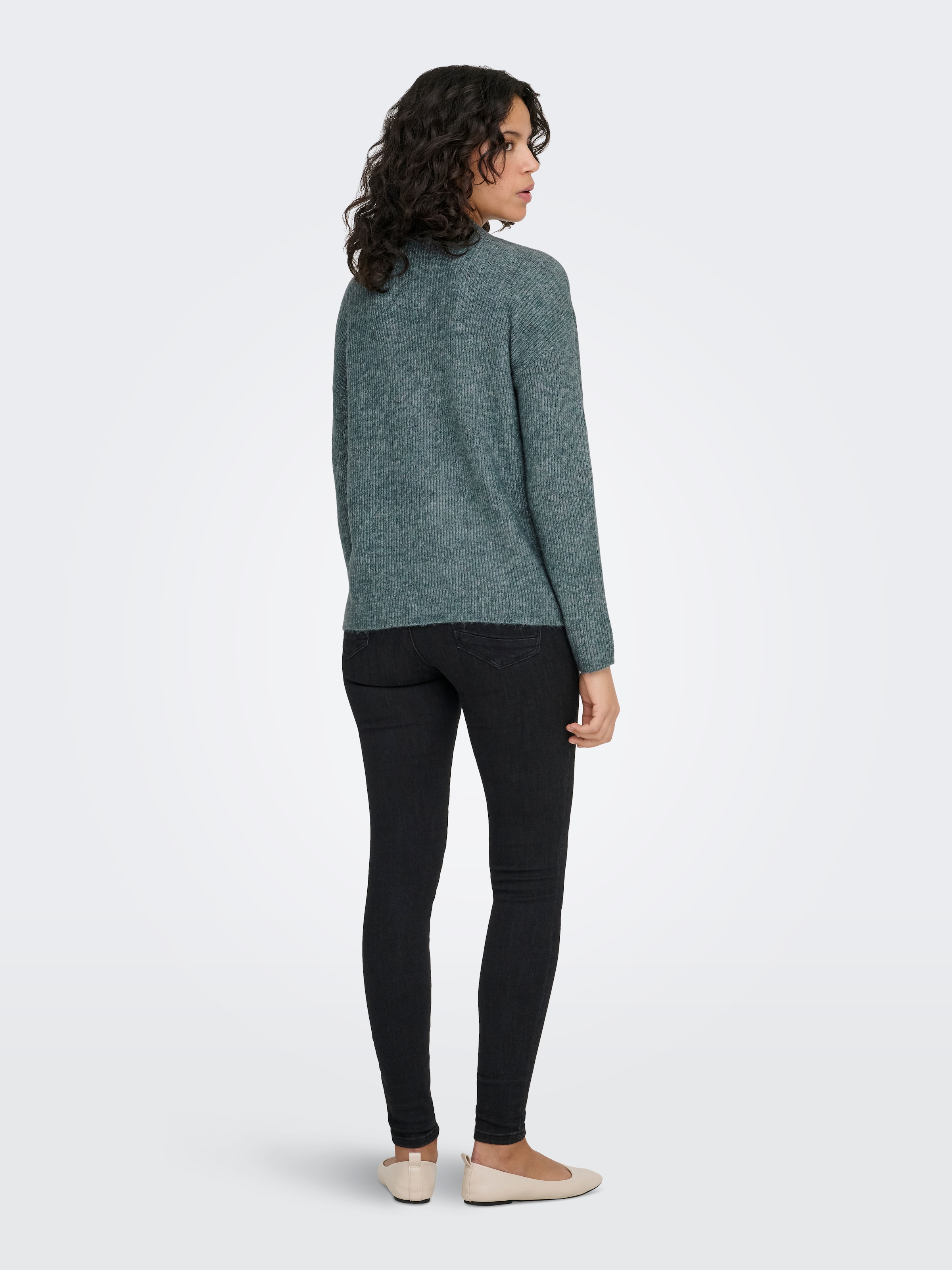 ONLY Strickpullover »ONLCAMILLA O-NECK L/S PULLOVER KNT« Materialmix, regular fit