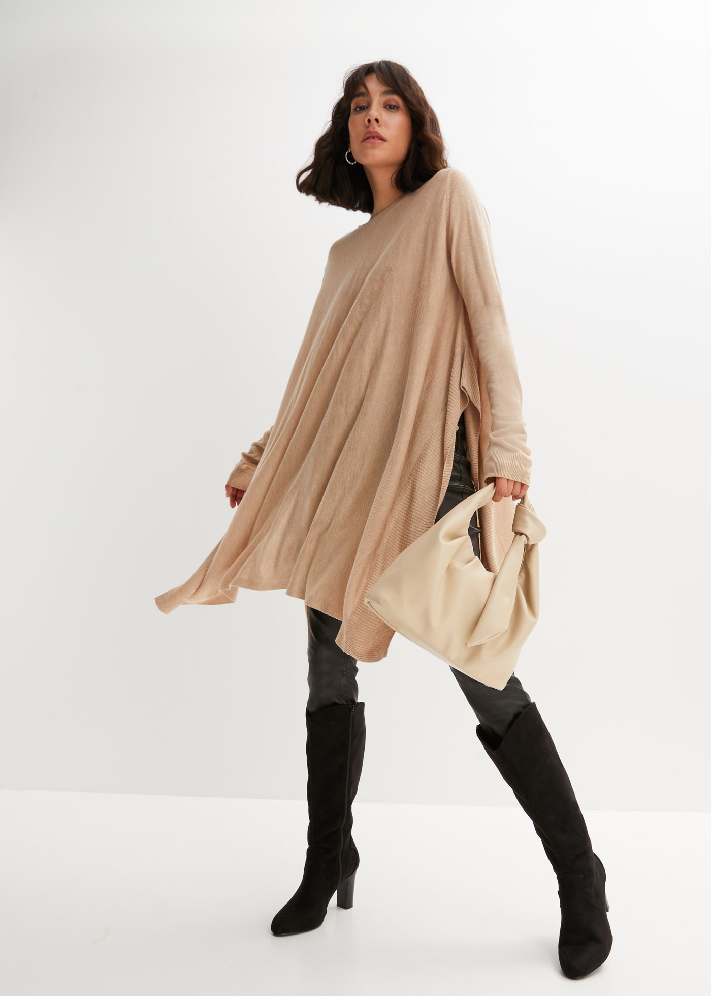 bonprix Pull long »Long-Pullover aus Viskose-Mix« aus Polyacryl und Viskose, Oversize-Passform, eleganter Stil