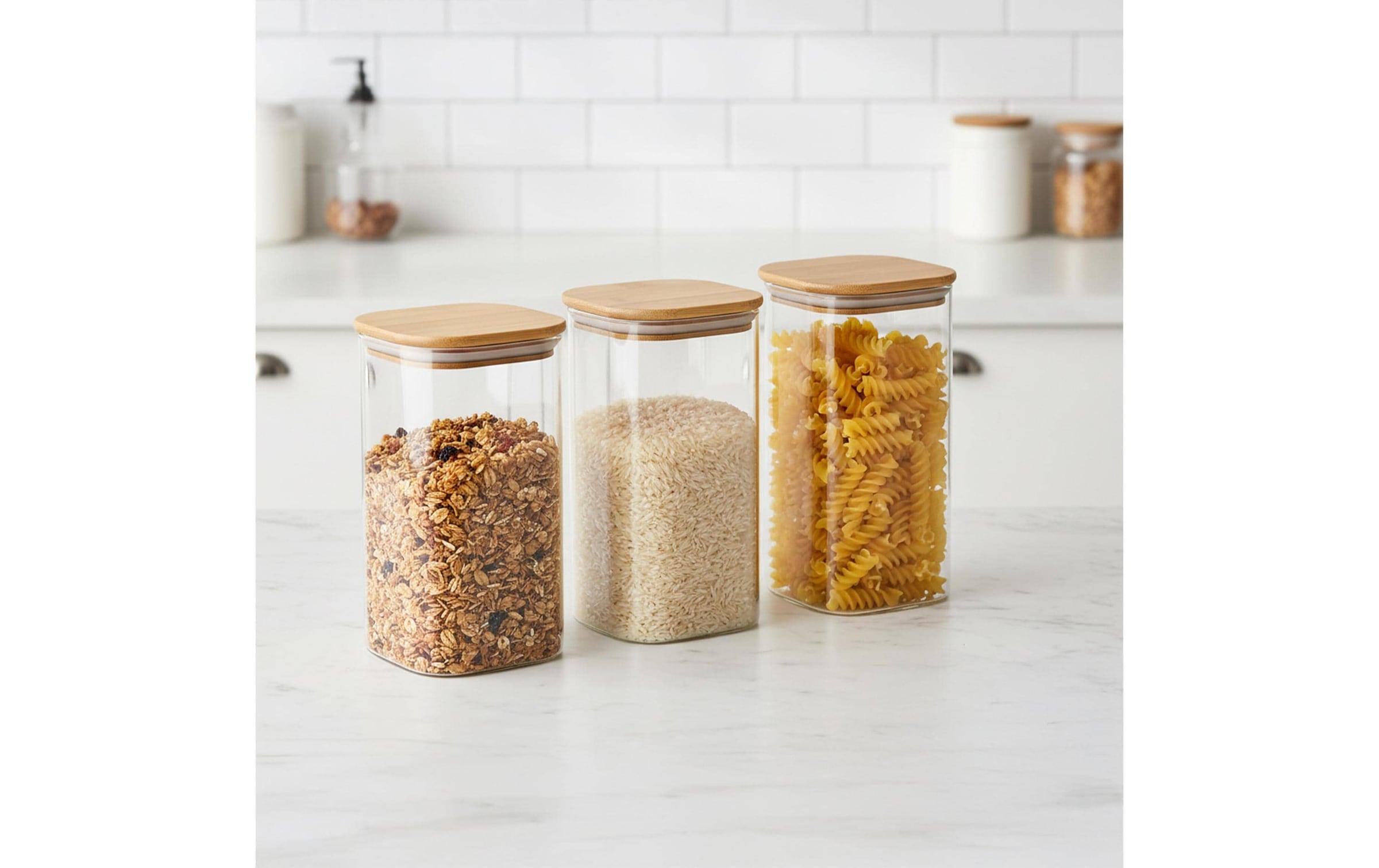relaxdays Bocal à provisions »1,5 l« compatible lave-vaisselle