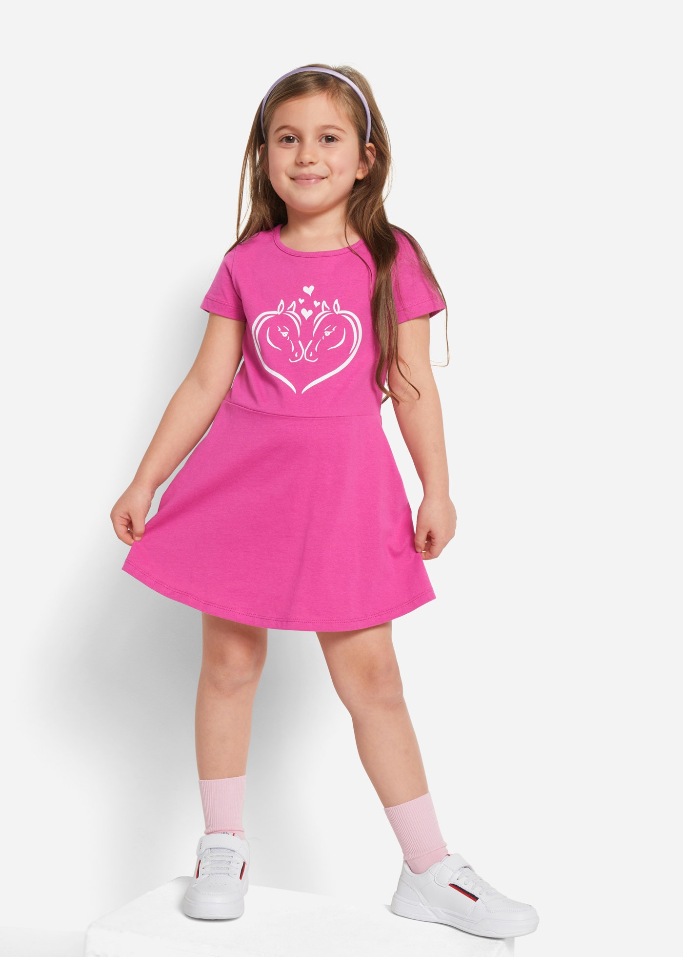 bonprix Robe en jersey Packung, 2 cuis tlg. für warme Tage, aus Baumwolle, Regular Fit, Kurzarm-Design