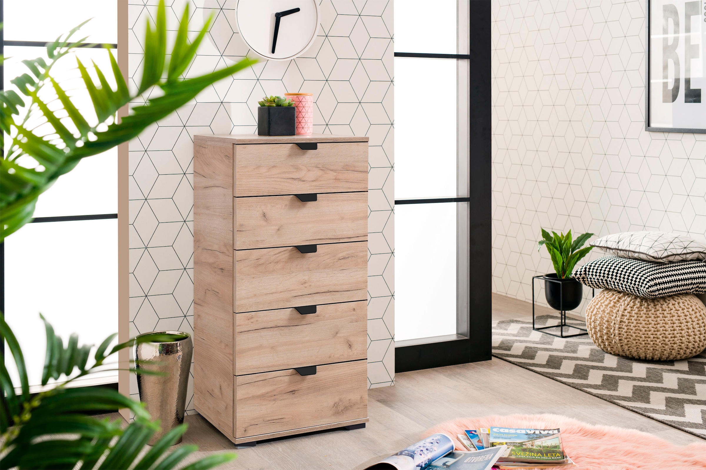 INOSIGN Commode »Duero Schubkastenkommode« mit 5 Schubkästen, Breite ca. 45 cm