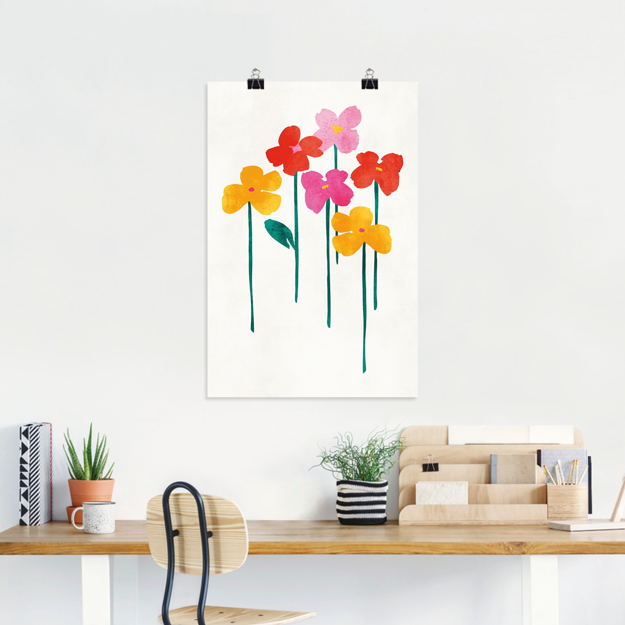 Artland Wandbild »Kleine glückliche Blumen« Blumenbilder 1 Stk. tlg. als Leinwandbild, Poster in verschied. Grössen