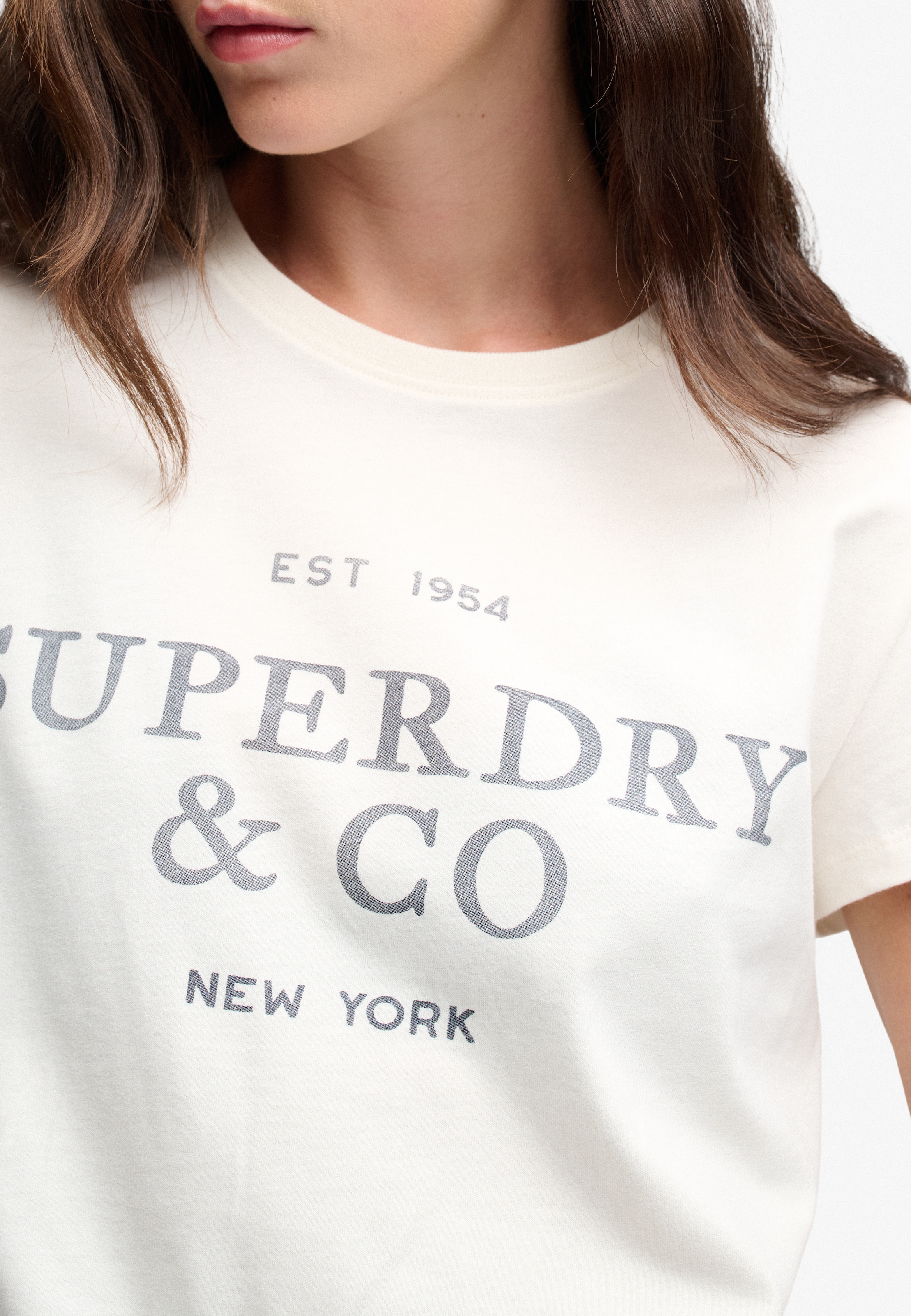 Superdry Print-Shirt »LUXE CASUAL CLASSIC TEE« Baumwolle, slim fit