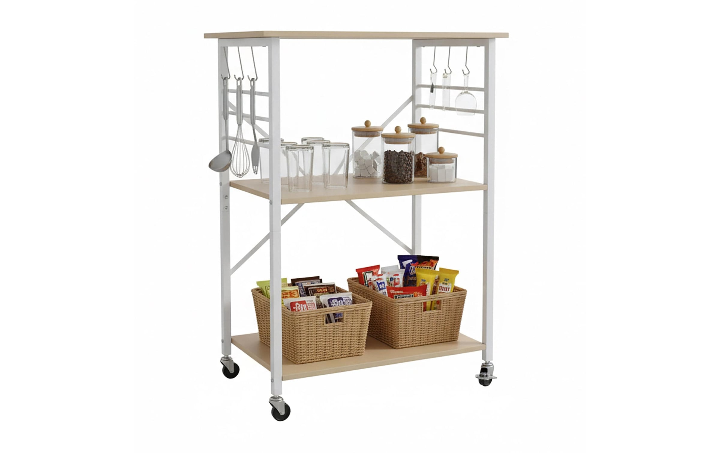 relaxdays Küchenwagen »89 x 60 x 40 cm«