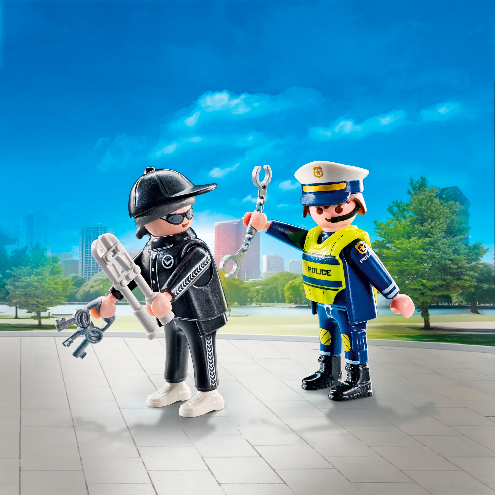 Playmobil® Jeu de construction »Polizist und Einbrecher (71804), Playmobil DuoPack« fabriqué en Europe