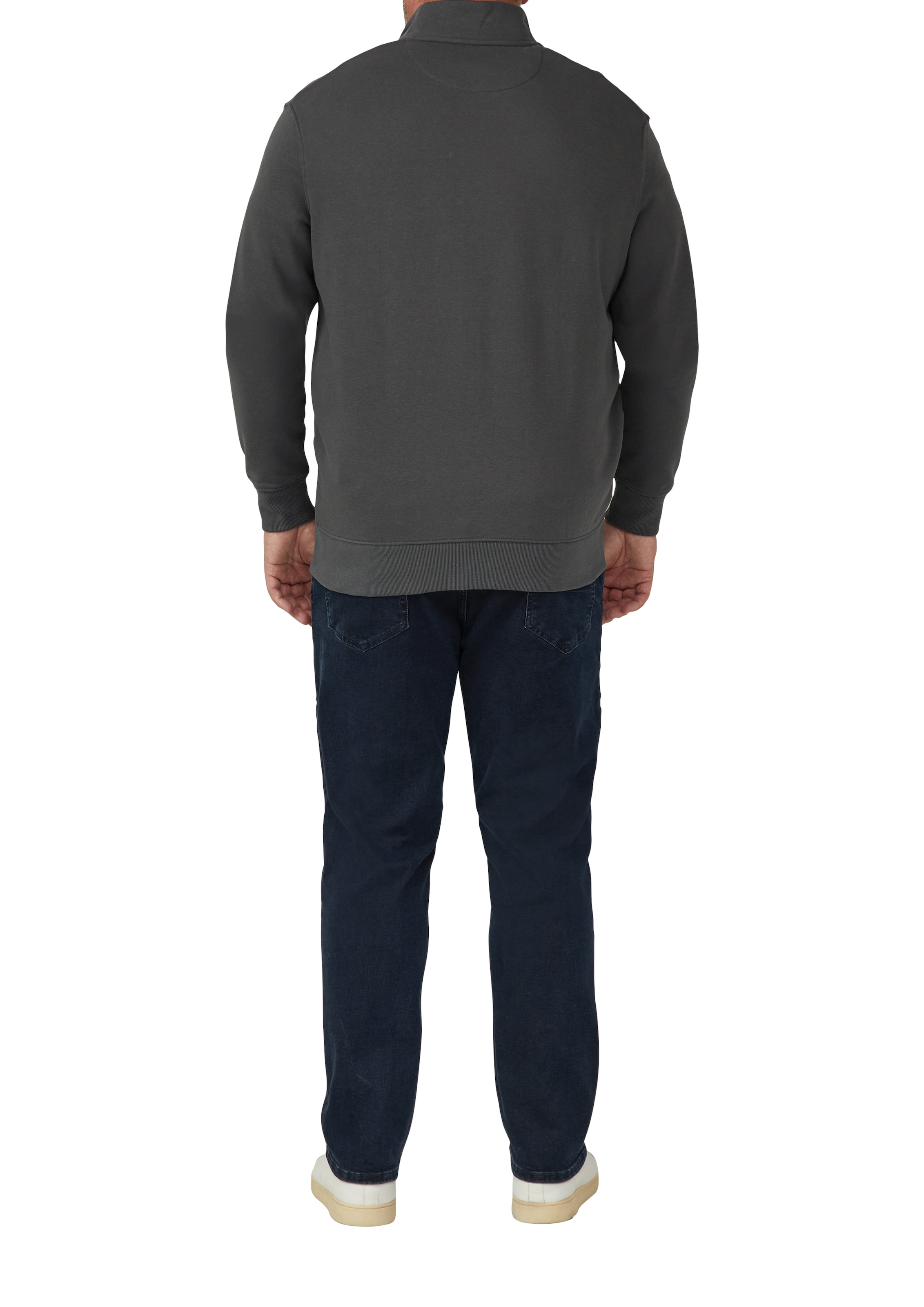 s.Oliver Men Big Sizes Veste sweat mit Reissverschluss und Stehkragen