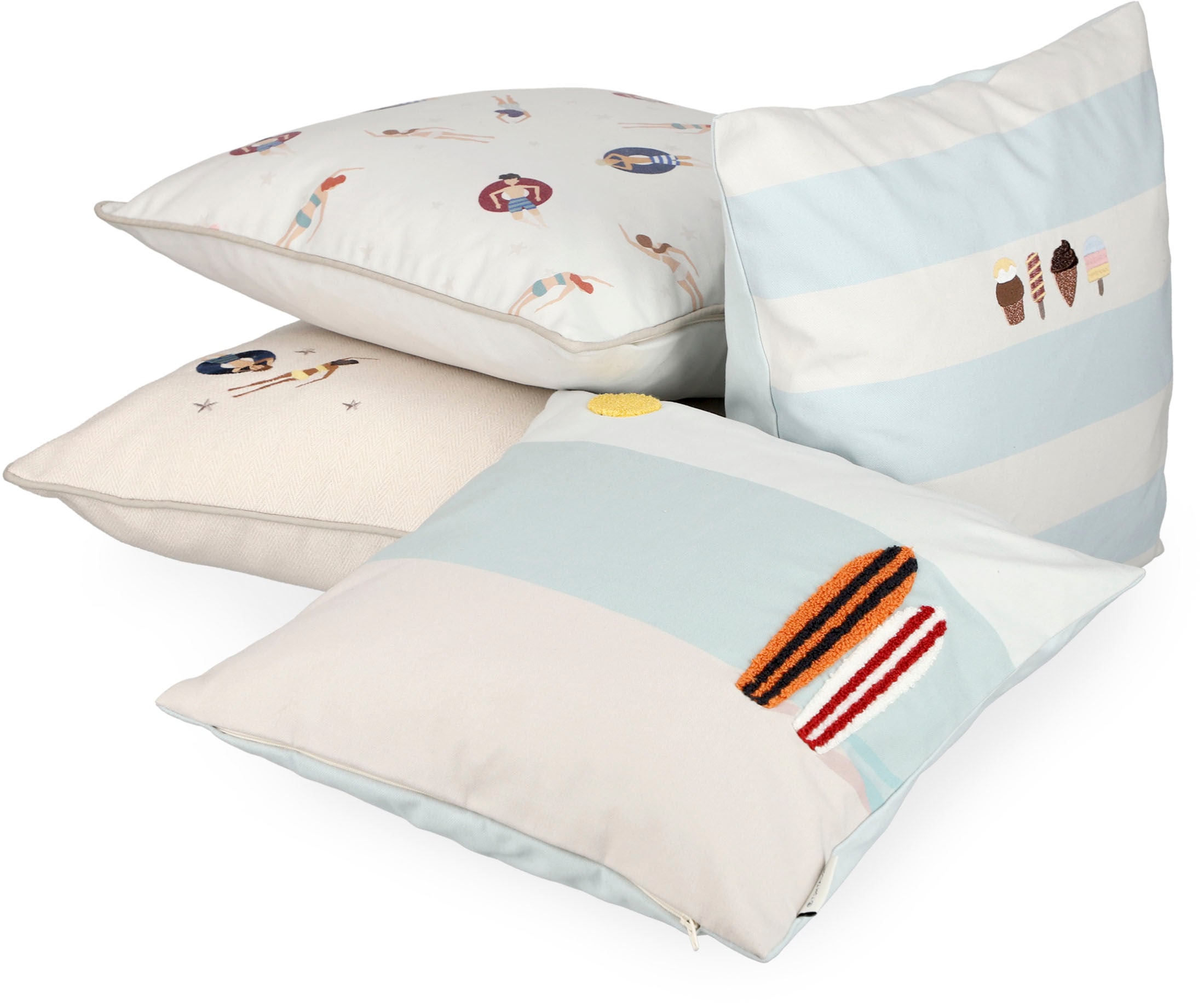 TOM TAILOR HOME Kissenbezug »Ice« maritimes Dessin