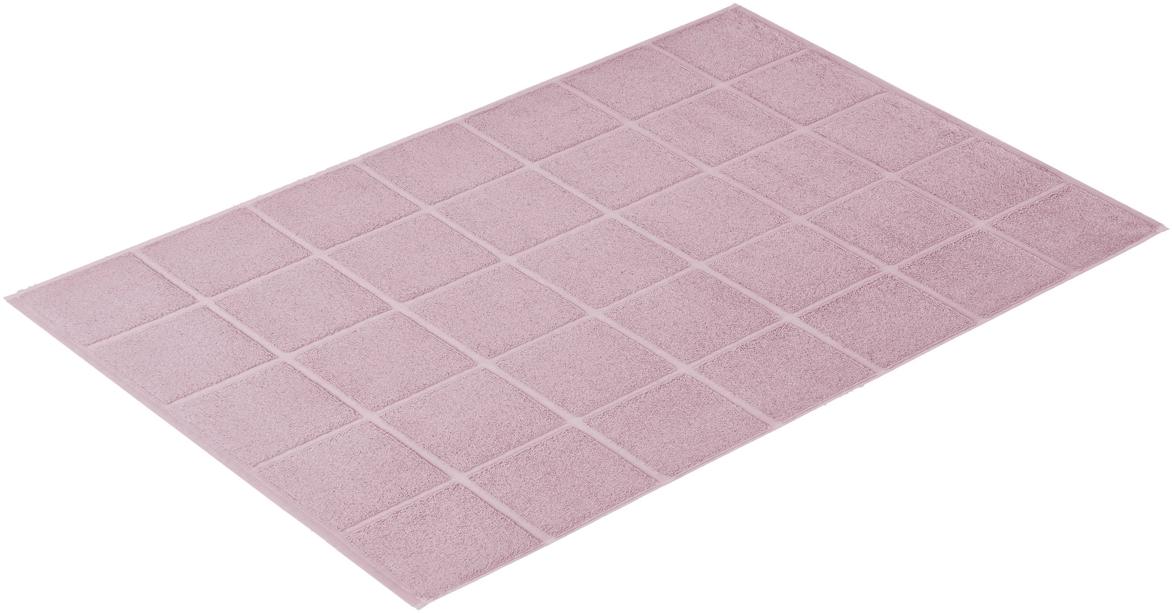 Vossen Tapis de bain »»Pratos«« Höhe 12 mm compatible chauffage au sol tapis de bain, couleurs unies, motif losanges