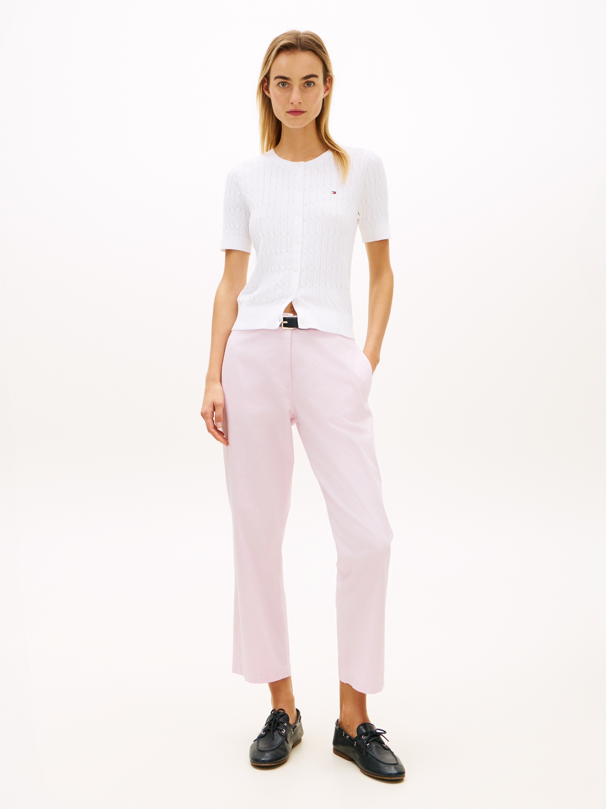 Tommy Hilfiger Chinohose »CO GMD SLIM STRAIGHT CHINO«  mit mittlerer Leibhöhe