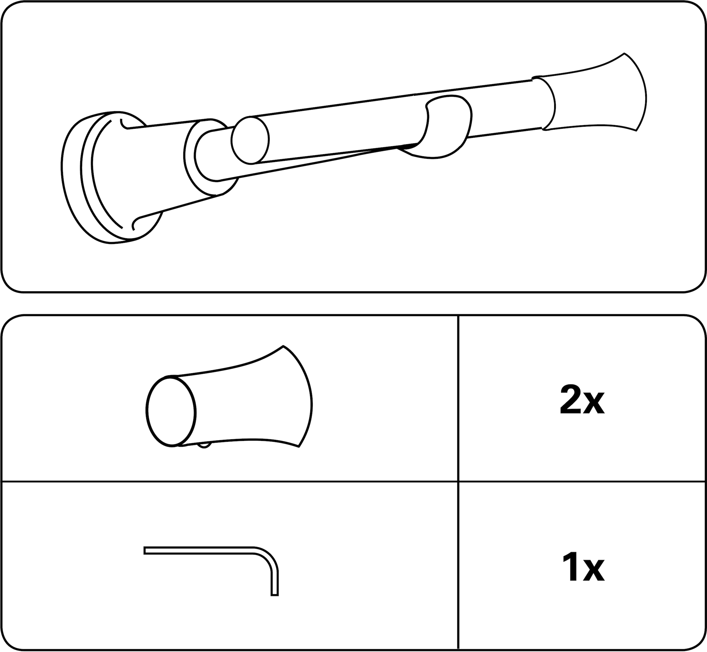 GARDINIA Gardinenstangen-Endstück »Konus« Serie Ally