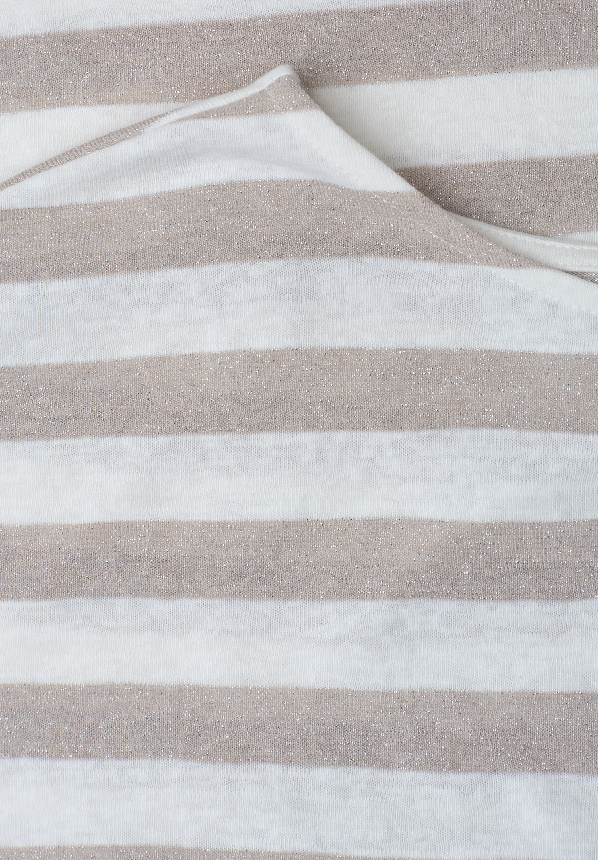 STREET ONE Haut de chemise Motif rayé avec détails pailletés, fentes latérales