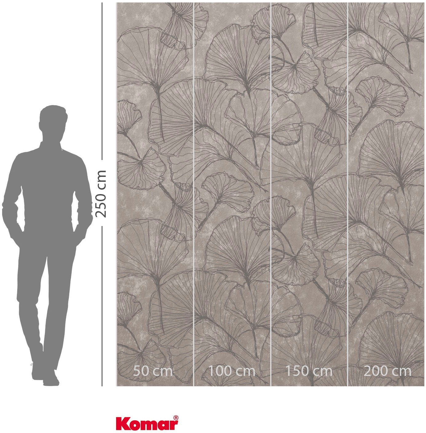 Komar Papier peint photo »Vlies Fototapete - Ginko Stone - Grösse 200 x 250 cm« imprimé