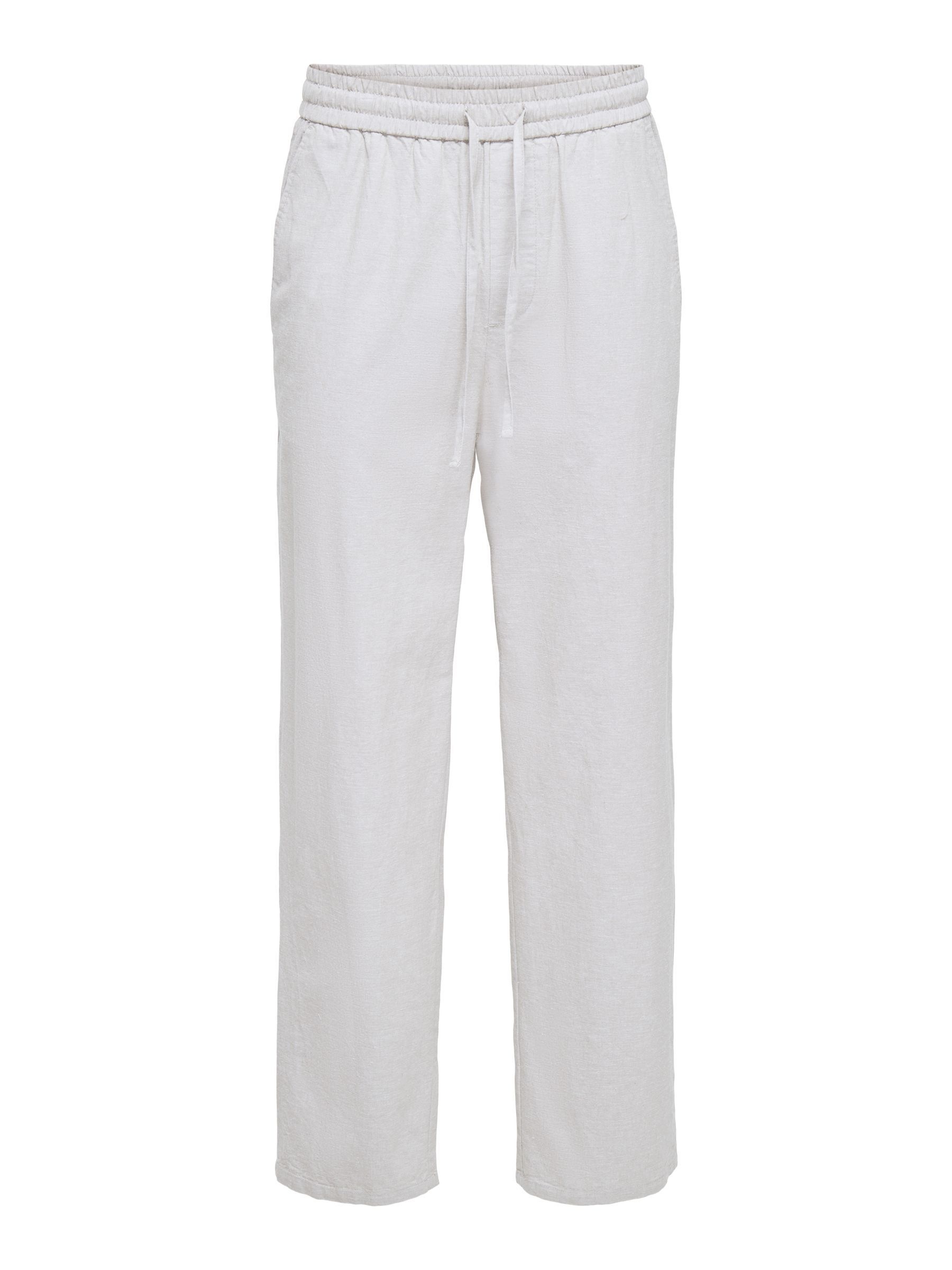 ONLY & SONS Pantalon à enfiler »ONSSINUS LOOSE 0007 COT LIN PANT NOOS«  Baumwolle mit Leinen, locker geschnitten