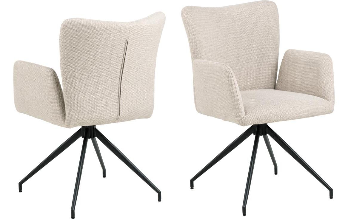 AC Design Chaise »Laura« () 2 cuisEsszimmerstuhl, Armlehne, (Set, 2 st), Drehfunktion, sitzhöhe: 48 cm