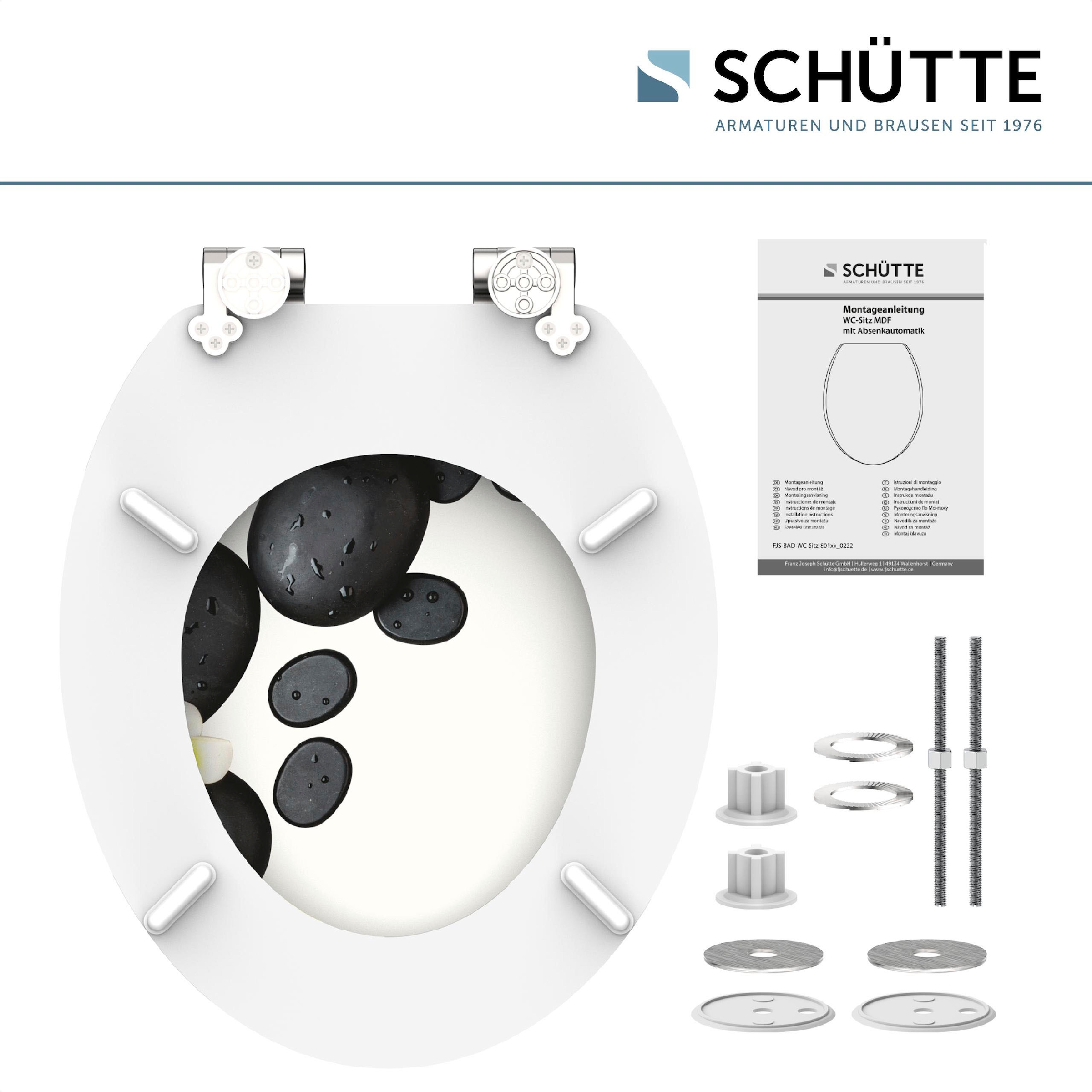 Schütte WC-Sitz »STONE DECORATION« Toilettendeckel, mit Absenkautomatik