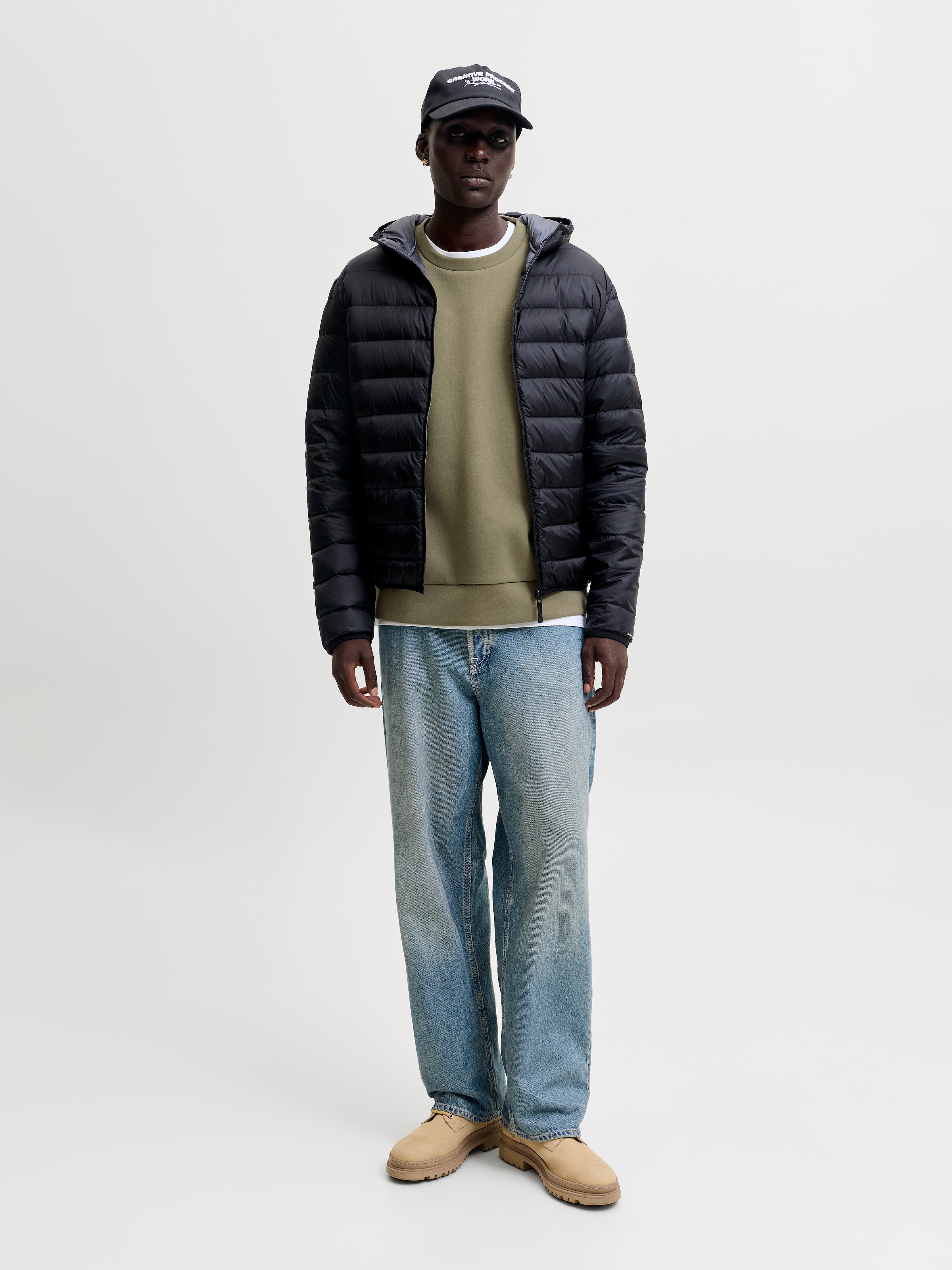 Jack & Jones Sweat-shirt »JJEBARRON SWEAT CREW NECK NOOS«, mélange de matières, coupe ample
