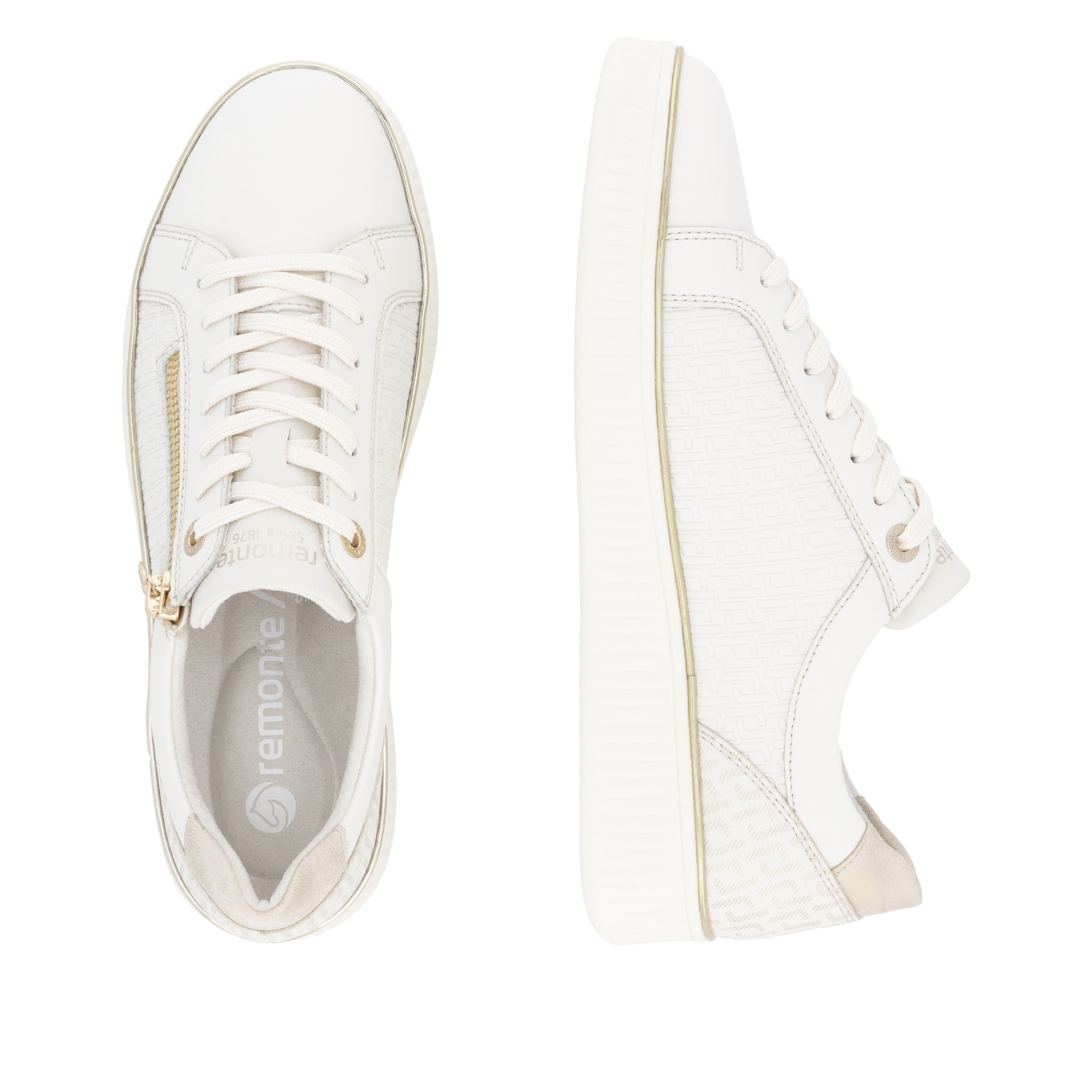 Remonte Baskets à plateforme  , Freizeitschuh, Halbschuh, Schnürerschuh, seitlicher Reissverschluss