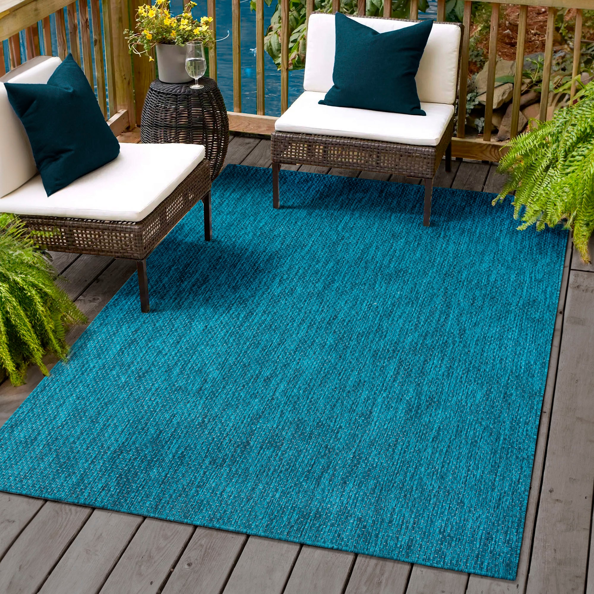 Sanat Outdoorteppich »Melissa 8000  , auch in Rund erhältlich« rechteckig 10 mm Höhe Kurzflor, In -und Outdoor geeignet, Aussenbereich, Wohnzimmer