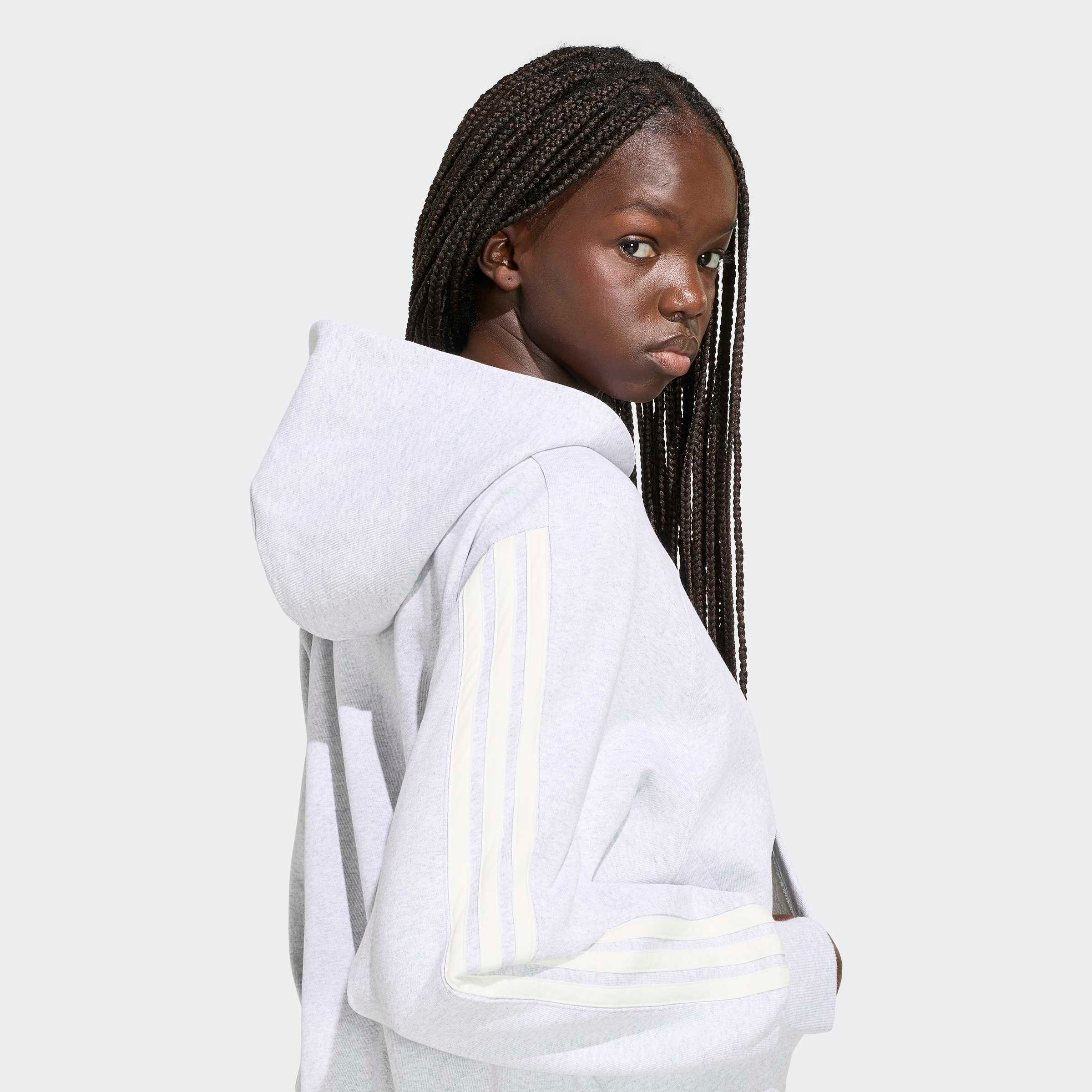 adidas Sportswear Kapuzensweatshirt »ADIDAS KIT 3-STREIFEN MIT DURCHGEHENDEM REISSVERSCHLUSS«, für Erwachsene, mit Kapuze, in normaler Länge
