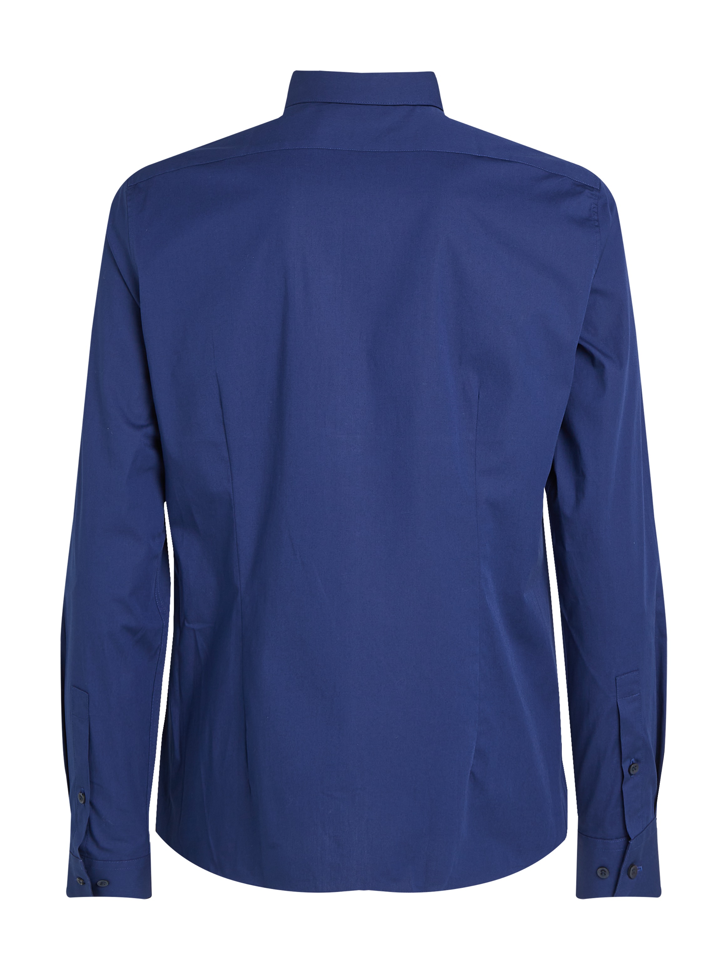 Calvin Klein Businesshemd »POPLIN STRETCH SLIM SHIRT« mit Kentkragen, Logoprint auf Brusthöhe