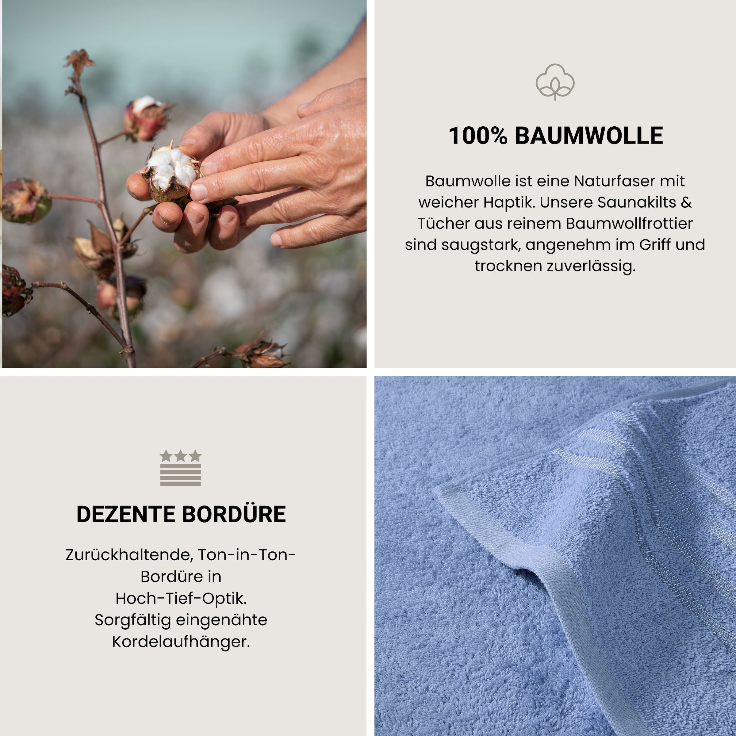 Schiesser Duschtücher »Milano aus 100% Baumwolle mit eleganter Bordüre in Hoch-Tief-Optik« OEKO-TEX® MADE IN GREEN