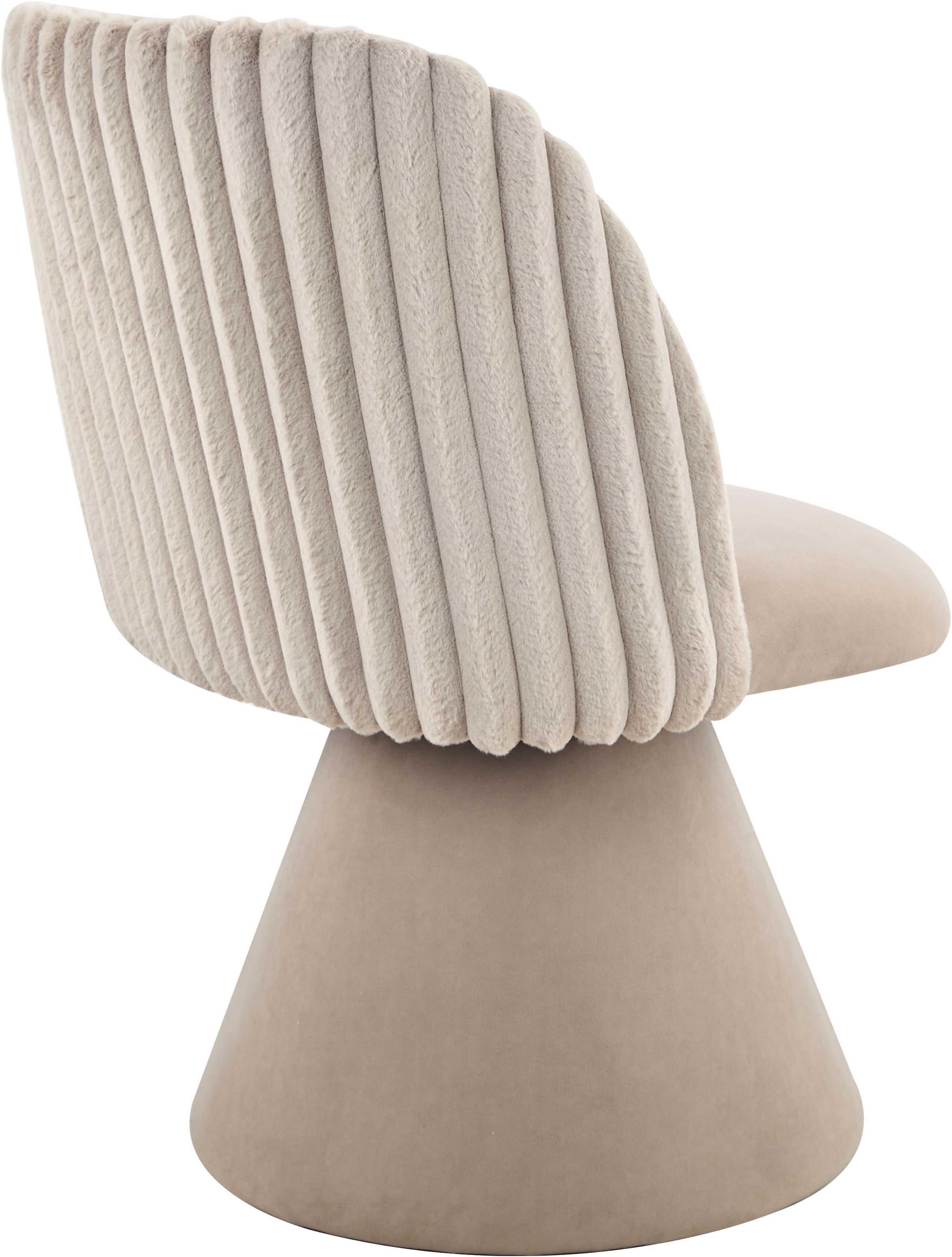 HELA Chaise de salle à manger »BARI I Drehstuhl« (Set) 1 cuis360° drehbar, Polsterfuss, Materialkombi, Aussen Felloptik Innen Velvet