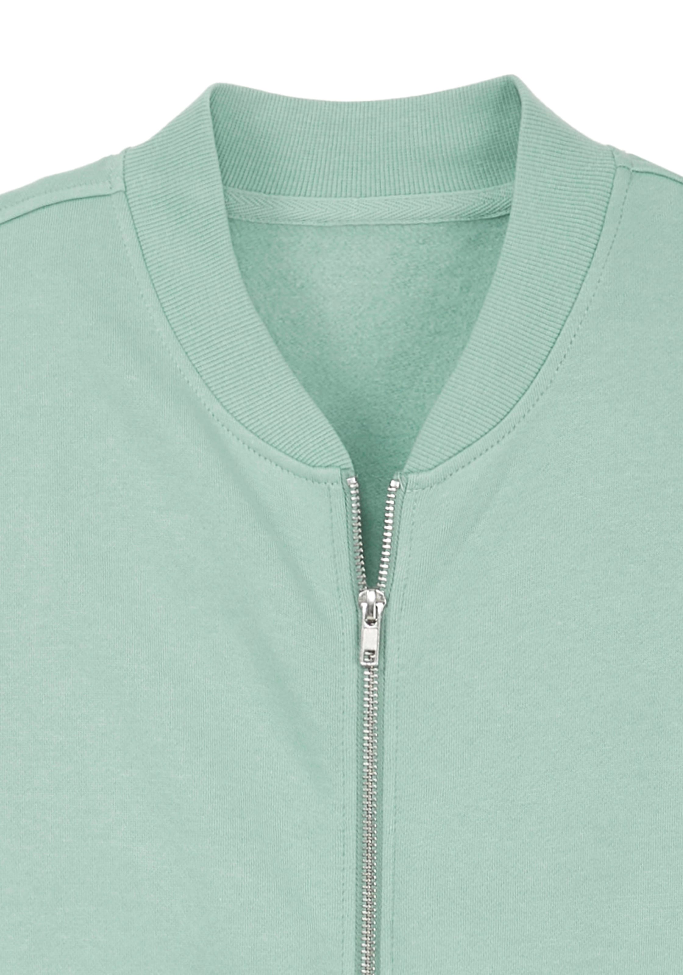 John Devin Veste sweat »mit modischer Teilungsnaht« Langarm, Sweatjacke mit Reissverschluss und Rundhals, Baumwollmischung