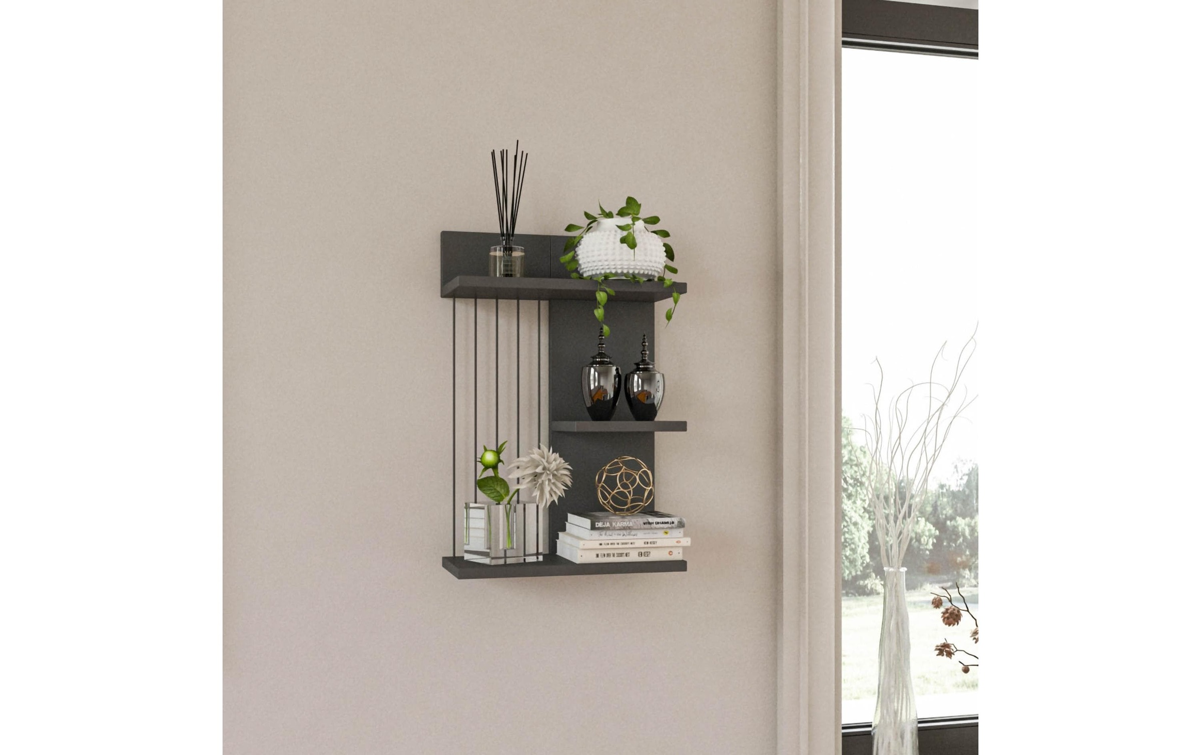 WOODY FASHION Wandregal »Kinik«