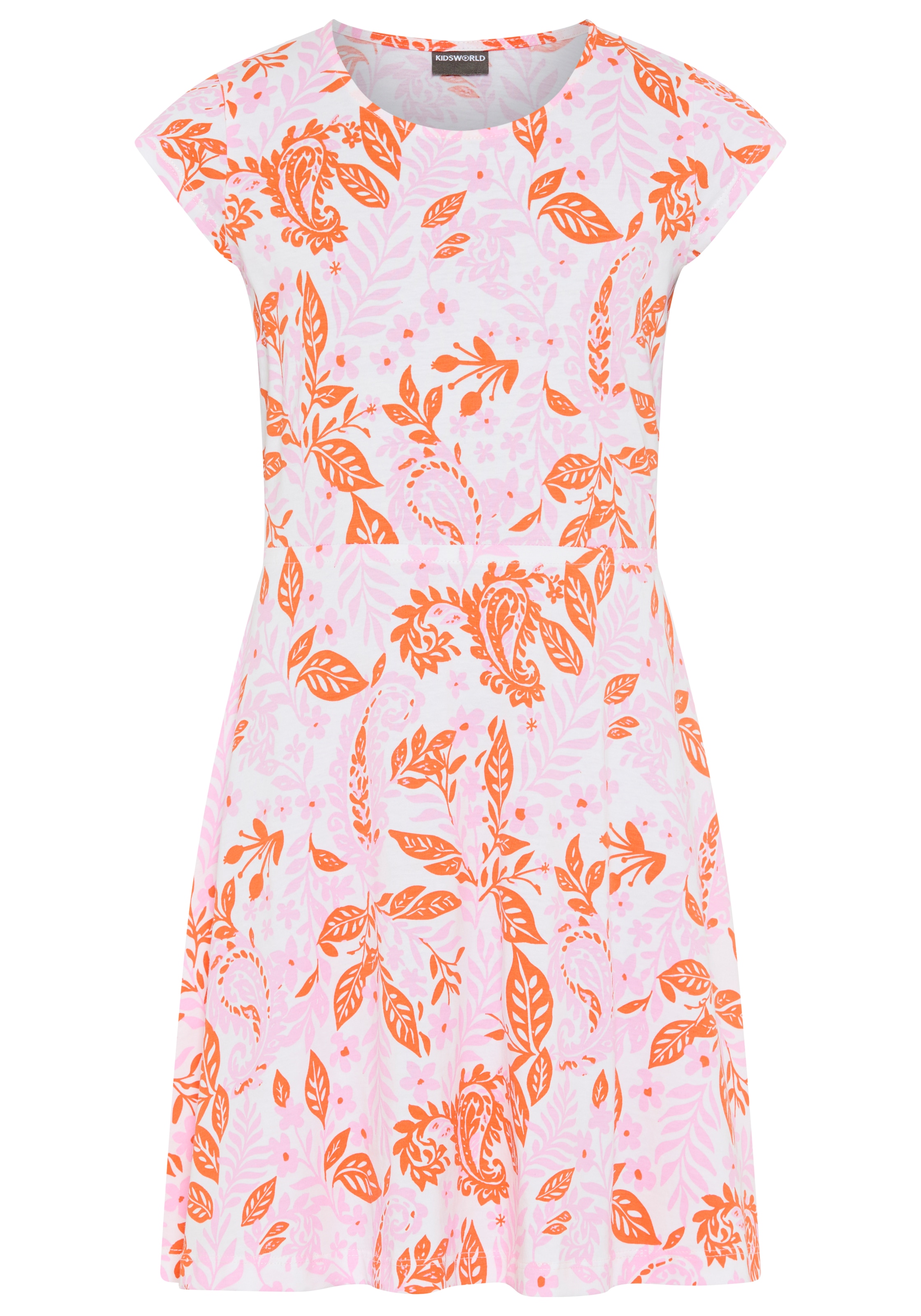 KIDSWORLD Robe en jersey »Kleid mit Paisley-Allover Muster« style tendance, pour filles, en jersey simple, manches courtes