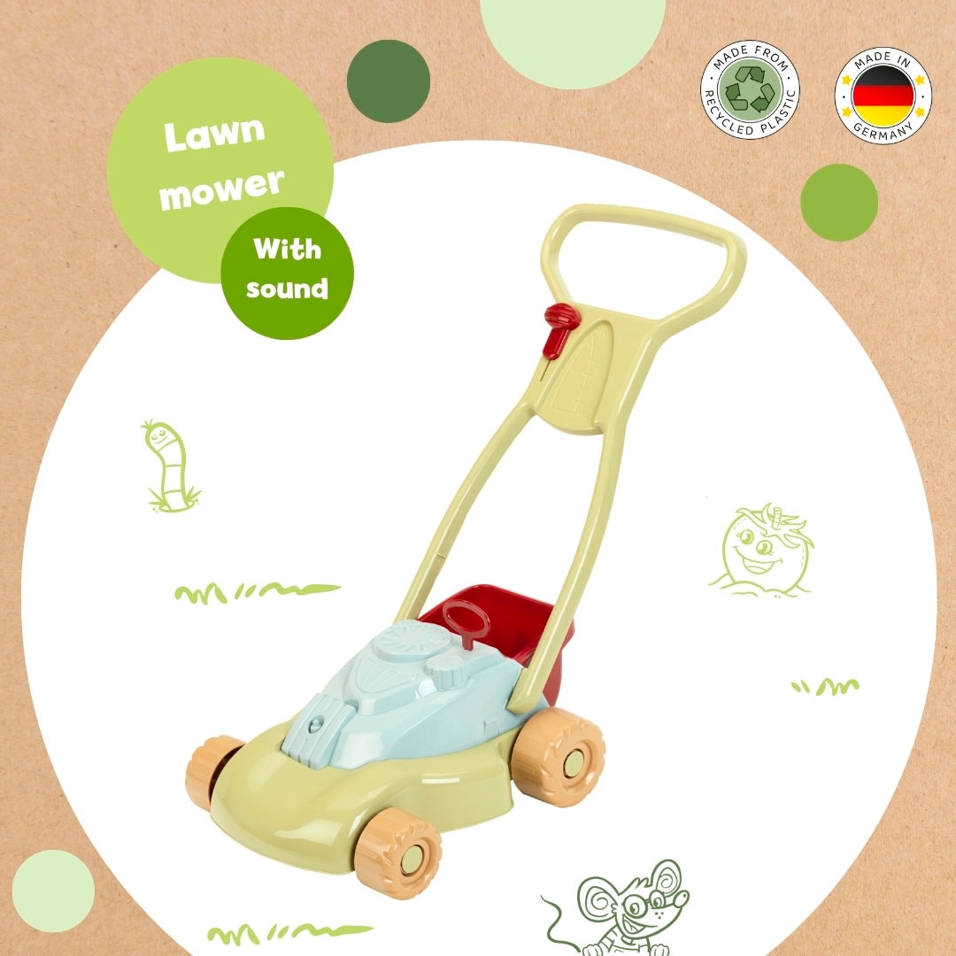 Klein Tondeuse à gazon pour enfants »Little Foot, Rasenmäher mit Grasfang, aus Recyclingkunststoff« Made in Germany