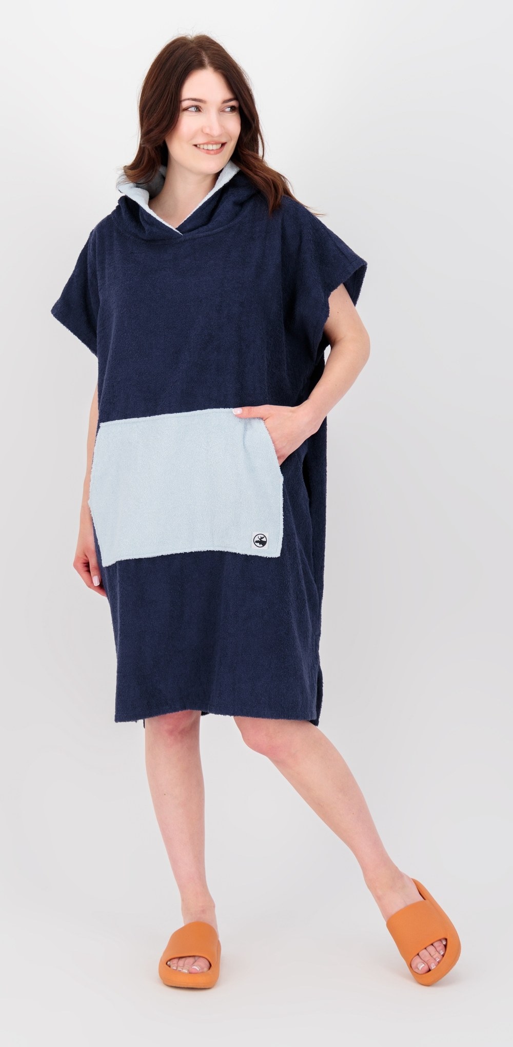 DEPROC Active Poncho »Badeponcho PARLEE BEACH« avec capuche poncho de bain avec grande poche kangourou et poche intérieure