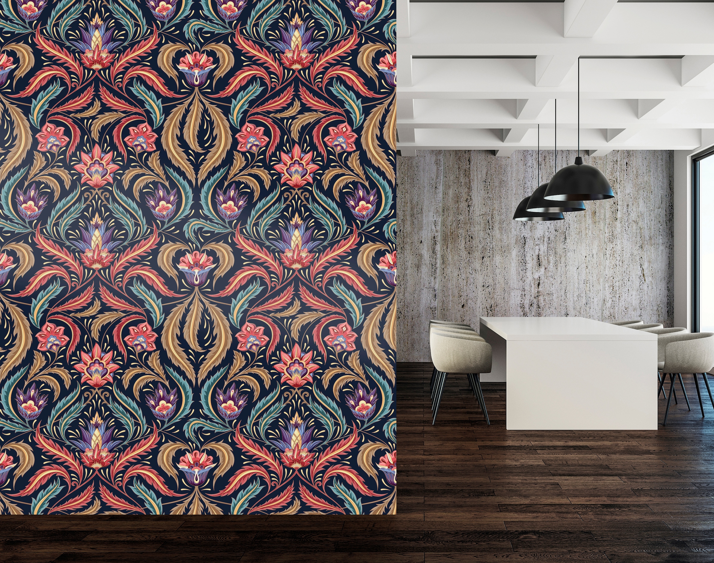 queence Vinyltapete »Bianca« Farbverlauf | abstrakt | bedruckt | gemustert glatt 90x250cm, selbstklebend, kinderleichte Anbringung, , Sticker