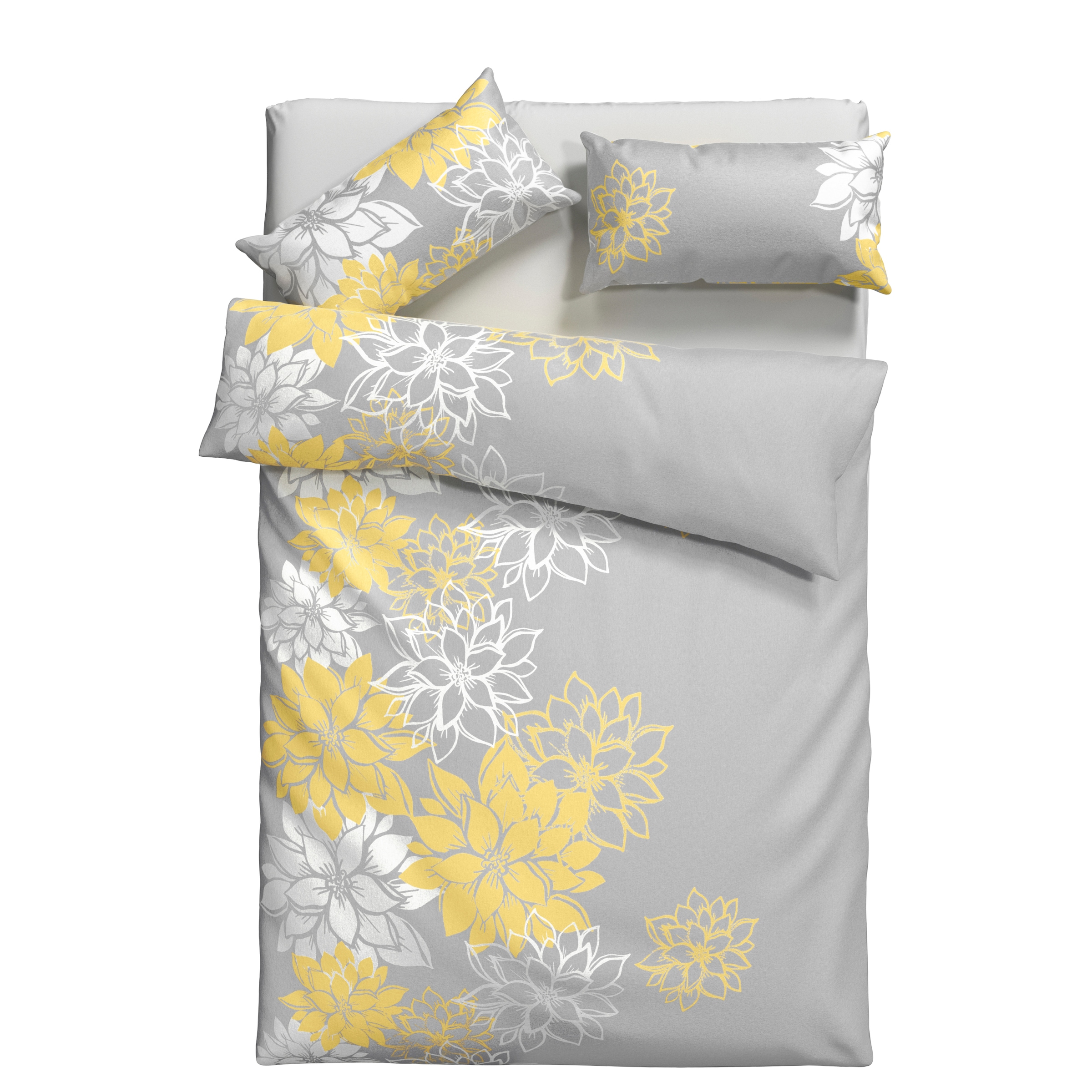 Home affaire Bettwäsche »Susan in Gr. 135x200 oder 155x220 cm« 2 Stk. tlg. in verschiedenen Qualitäten, romantische Bettwäsche mit Blumen