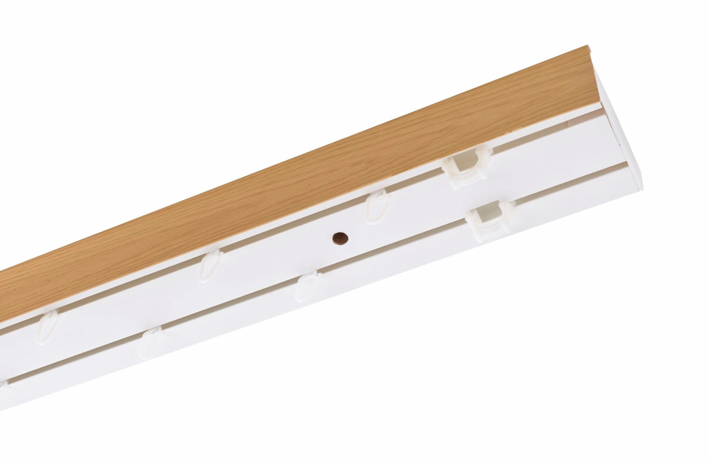 GARESA Gardinenschiene »Kunststoffschiene mit Blende« 2 läufig-läufig Wunschmasslänge Deckenmontage, verlängerbar, einfache Montage, schlicht