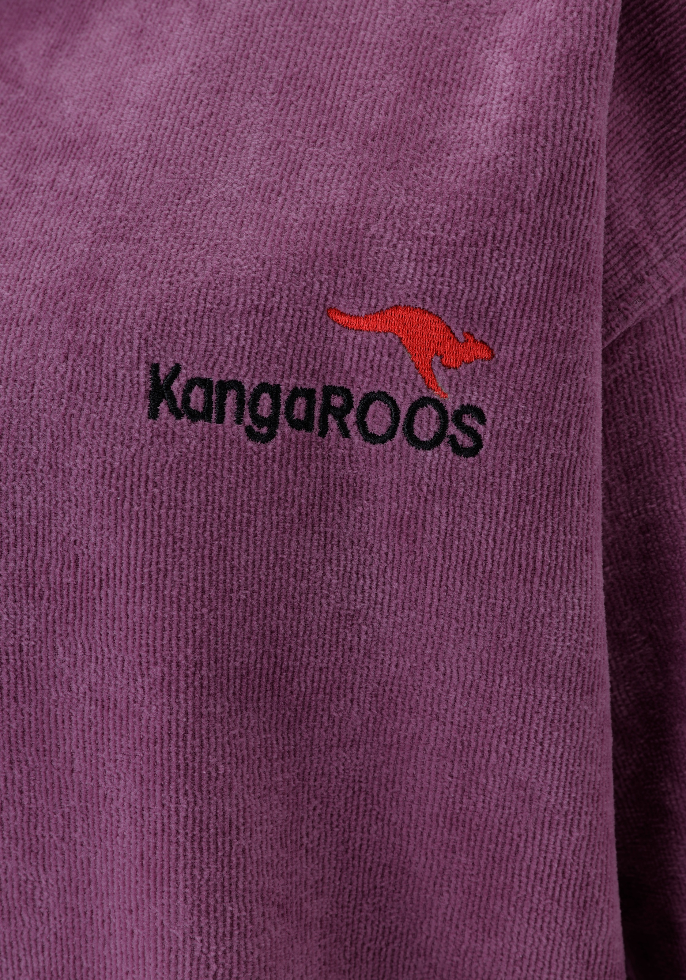 KangaROOS Poncho de bain »Summer, ideal für Sauna, Spa & im Urlaub, Damen & Herren« 1 cuis Surfponcho, mit Bauchtasche, 100% Baumwolle, Frottee