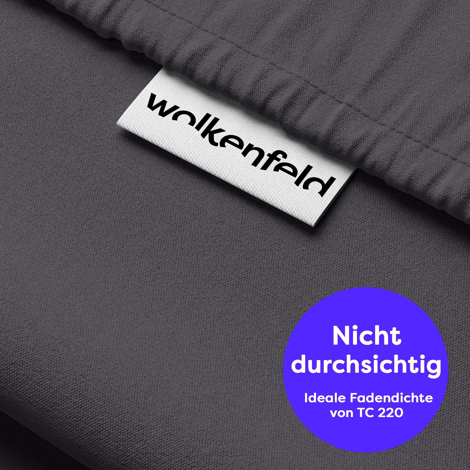 Wolkenfeld Linge de lit »Mako-Satin Baumwollsatin Sommerbettwäsche« 2 cuis 135x200 cm, 155x220, 200x200 & Übergrössen I inkl. Kissenbezüge 80x80